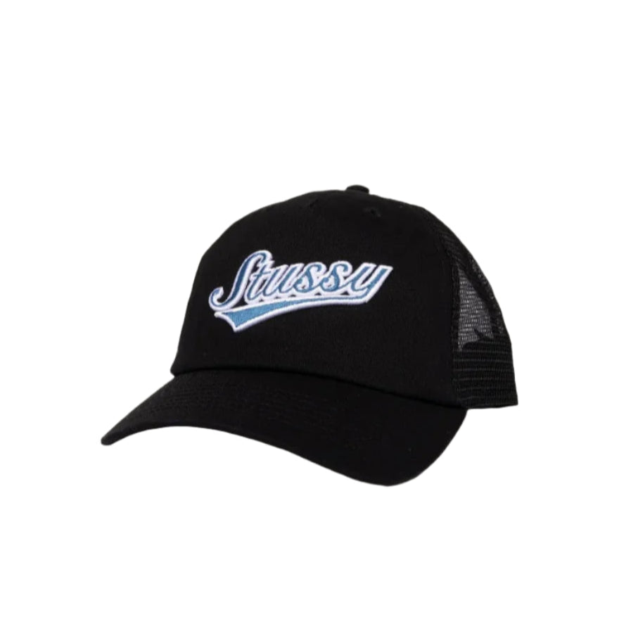Stussy LP Trucker Cap - Vintage Washed Cotton Snapback Hat for Men & Women - Streetwear Fashion Accessory for Casual Outfits, Hip-Hop Style, and Urban Street Style