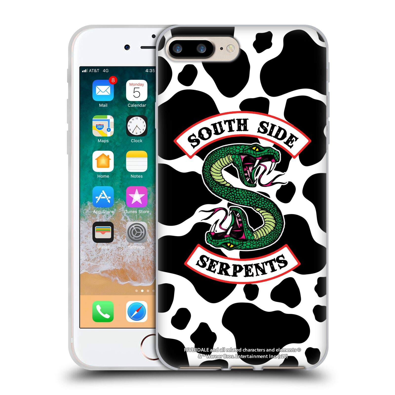 Official Riverdale Cow Logo South Side Serpents Soft Gel Case for Apple iPhone 7 Plus/iPhone 8 Plus - Durable Protection & Stylish Design for Fans, Daily Use & Gift Giving
