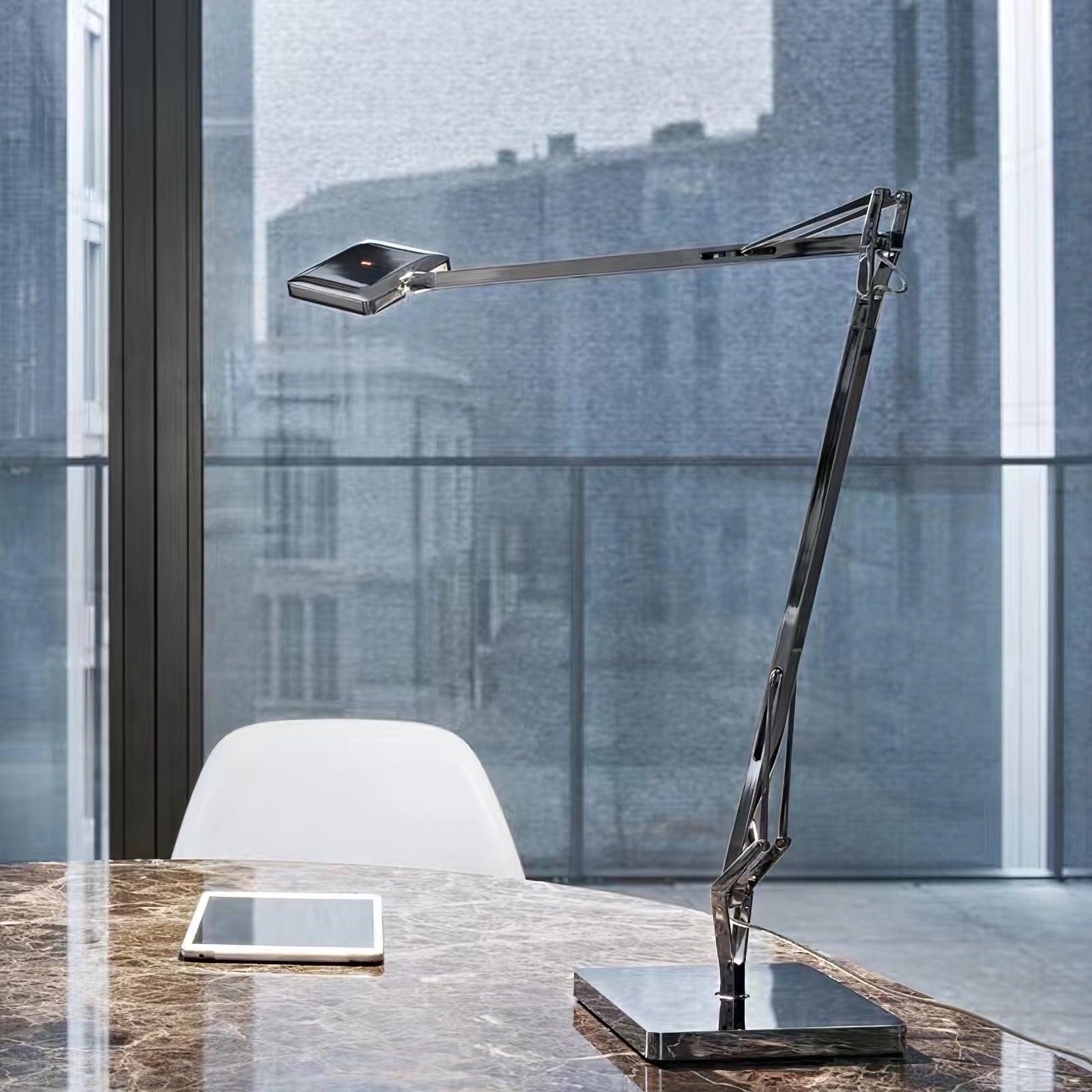 Kelvin Edge Table Lamp - Modern LED Desk Light with Adjustable Brightness for Home Office, Bedroom, and Study Room - Perfect for Reading, Working, and Relaxing
