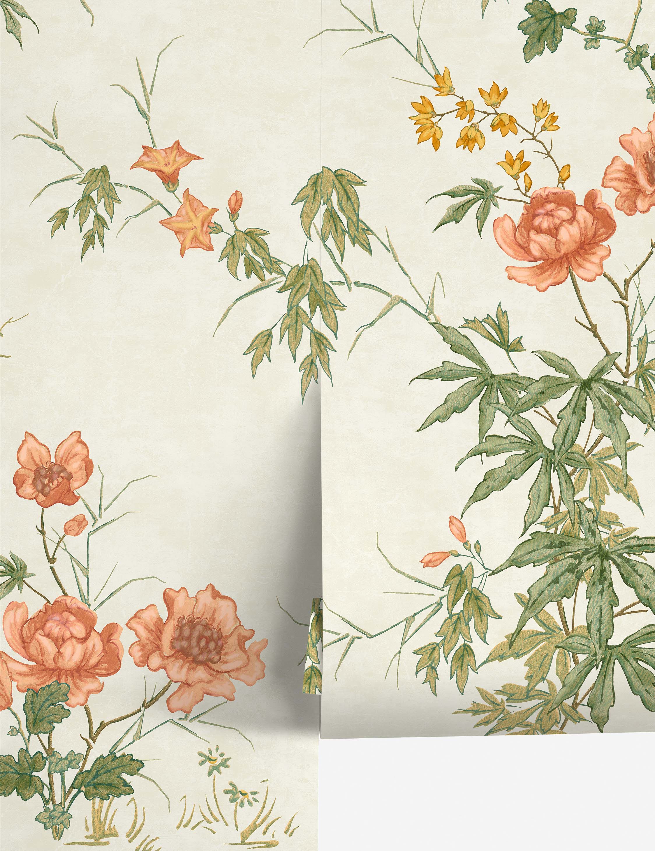 Fleurine Wallpaper Mural - Premium Peel & Stick Removable Wallpaper for Home Decor - Perfect for Living Room, Bedroom, Nursery & Office