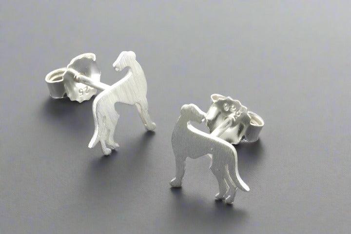 Greyhound Stud Dog Collar Charm - Sterling Silver Jewelry for Pet Lovers | Perfect for Dog Accessories & Gifts