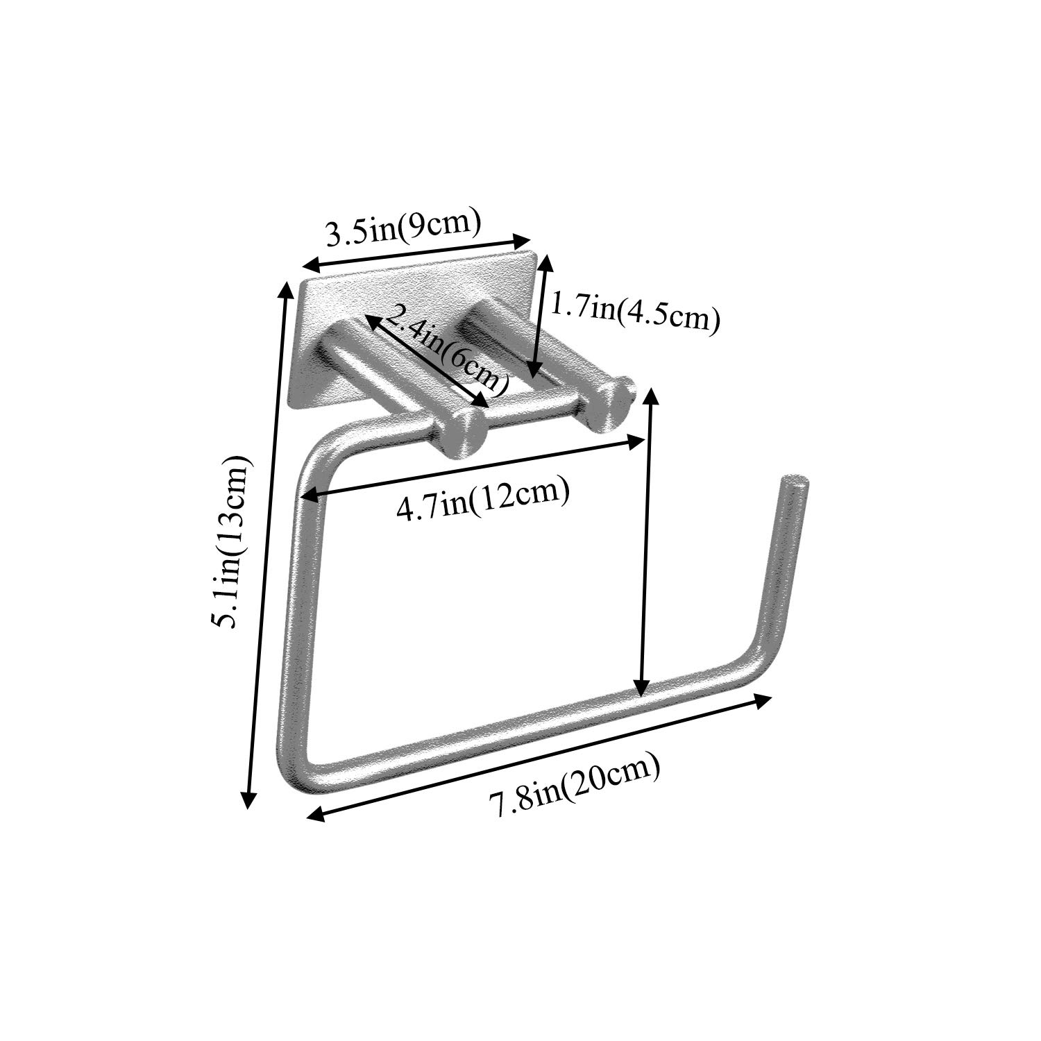 **Beelee SUS 304 Stainless Steel Brushed Nickel 4-Piece Bathroom Accessory Set - Rustproof Towel Bar, Coat Hook, Toilet Paper Holder & Towel Ring - No Drilling Self-Adhesive Wall Mount for Easy Installation - Perfect for Modern Bathrooms, Apartments & Rentals**