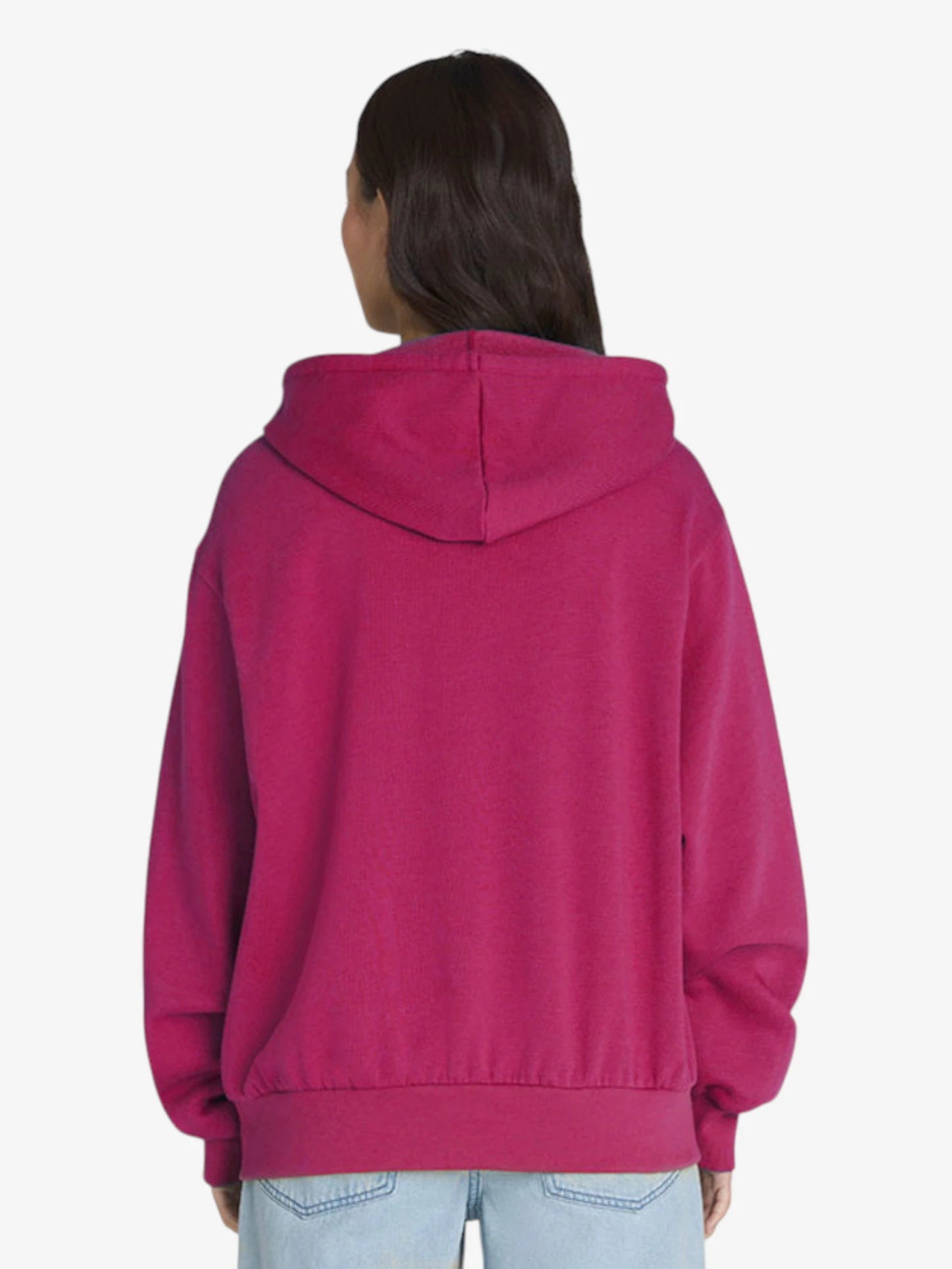 Vans Women's Varsity V Pullover Hoodie in Fuchsia - Cozy Fleece Sweatshirt for Casual Wear, Street Style & Everyday Comfort