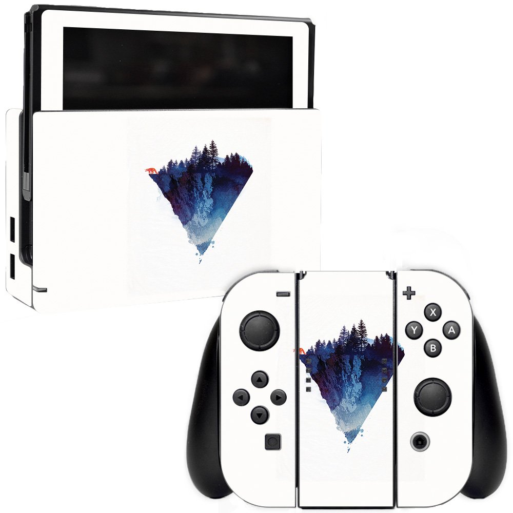 MightySkins Protective Vinyl Decal Wrap Cover Compatible with Nintendo Switch - Near The Edge Design | Durable, Customizable Skin for Switch Console & Joy-Cons | Easy to Apply & Remove | Made in USA | Perfect for Gaming Protection & Personalization