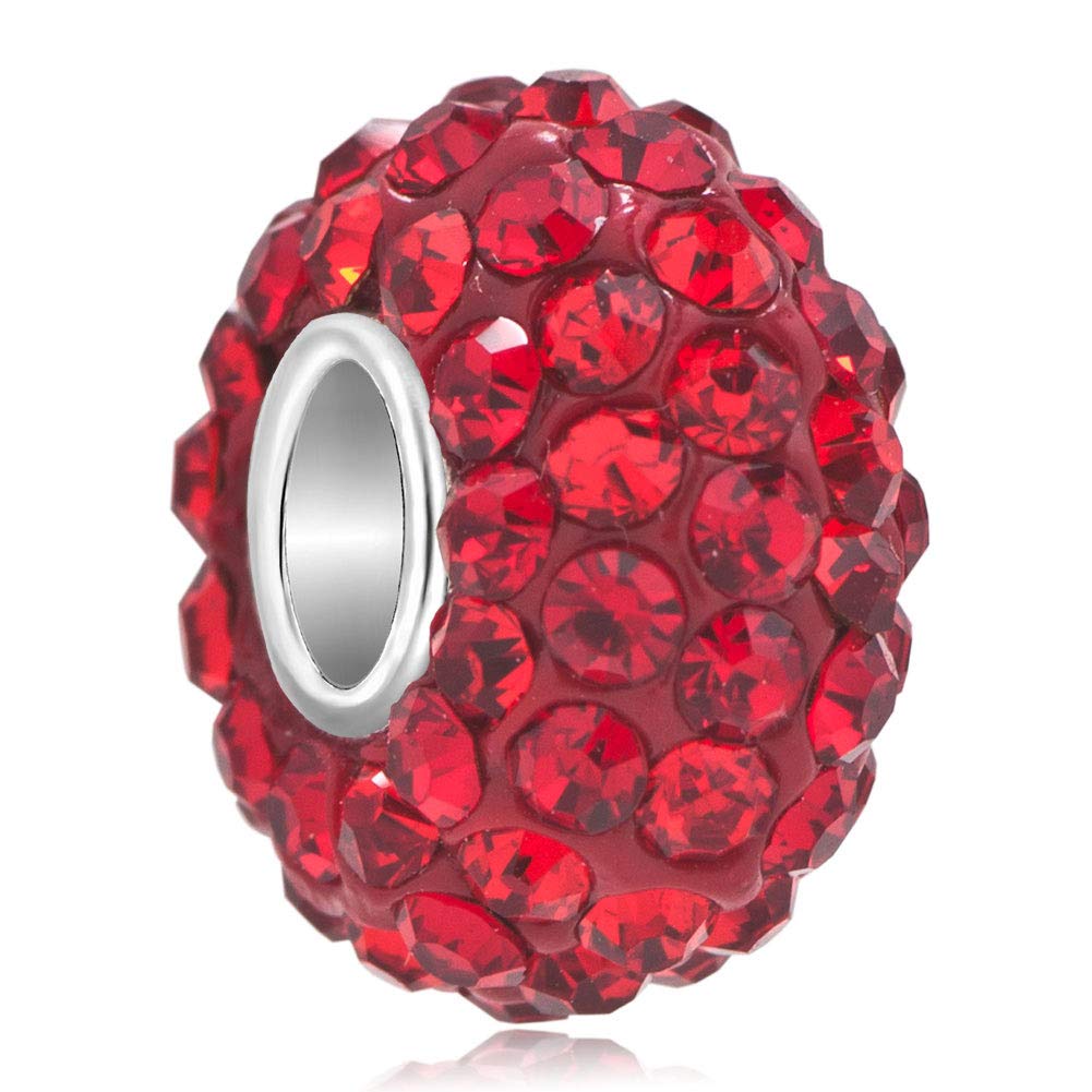 April Birthstone Charm Beads for Bracelets - Synthetic Cubic Zirconia Jewelry for Women & Girls - Perfect Gift for April Birthdays, Anniversaries & Special Occasions