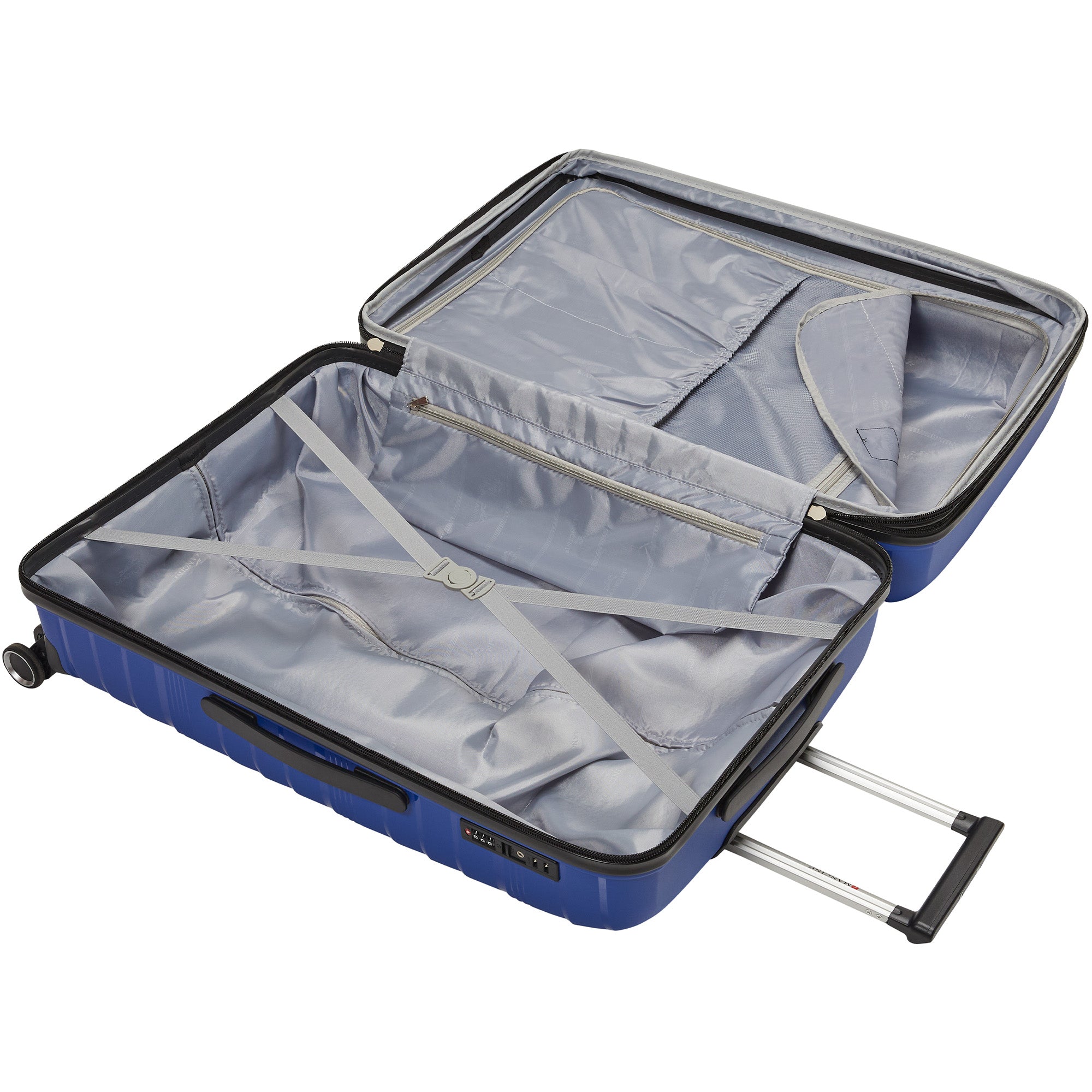 Mancini Bermuda 2-Piece Spinner Luggage Set - Polypropylene Carry-On & Large Suitcase for Travel | Perfect for Business Trips, Vacations & Family Getaways