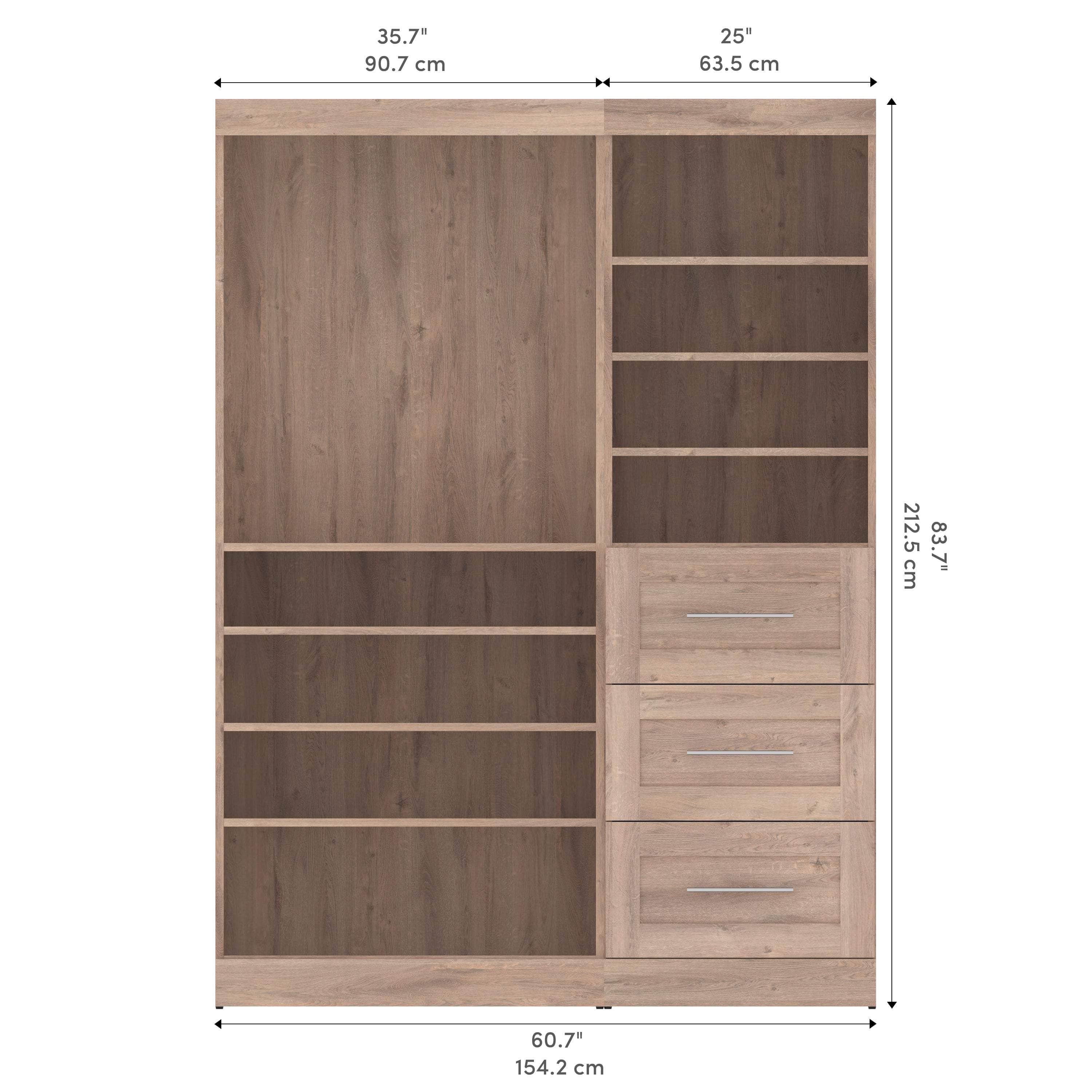 61W Closet Organizer with 7 Color Options - Space Saving Storage Solution for Bedroom, Closet & Wardrobe Organization