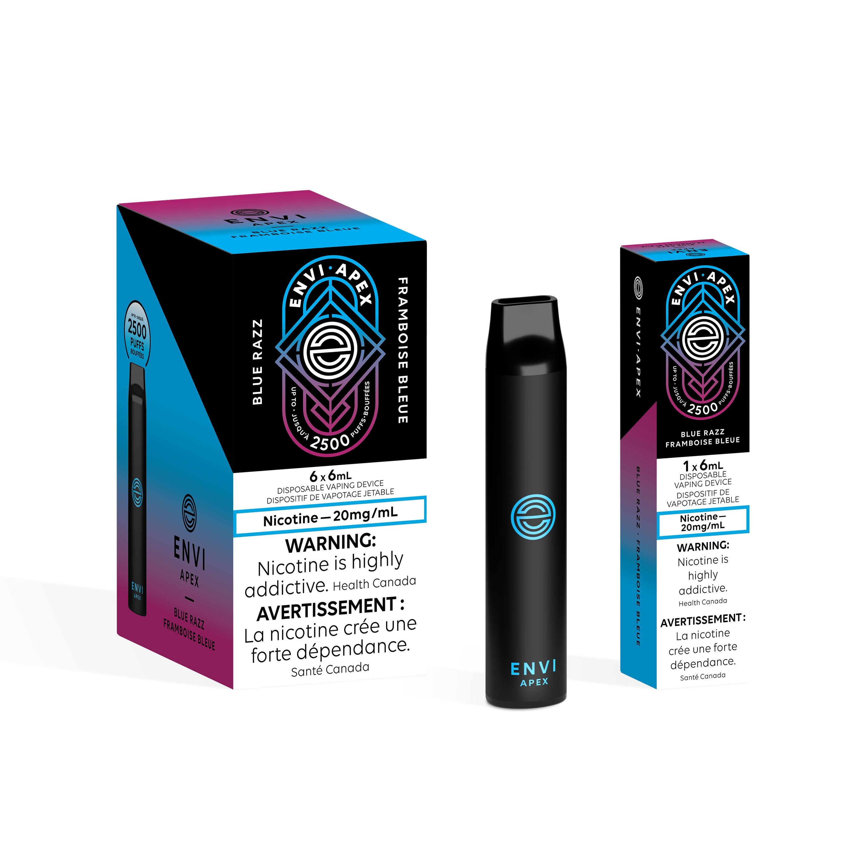Blue Razz Envi Apex Disposable Vape Pen - 5000 Puffs | Refreshing Berry Flavor | Perfect for Travel, Parties & On-the-Go Use