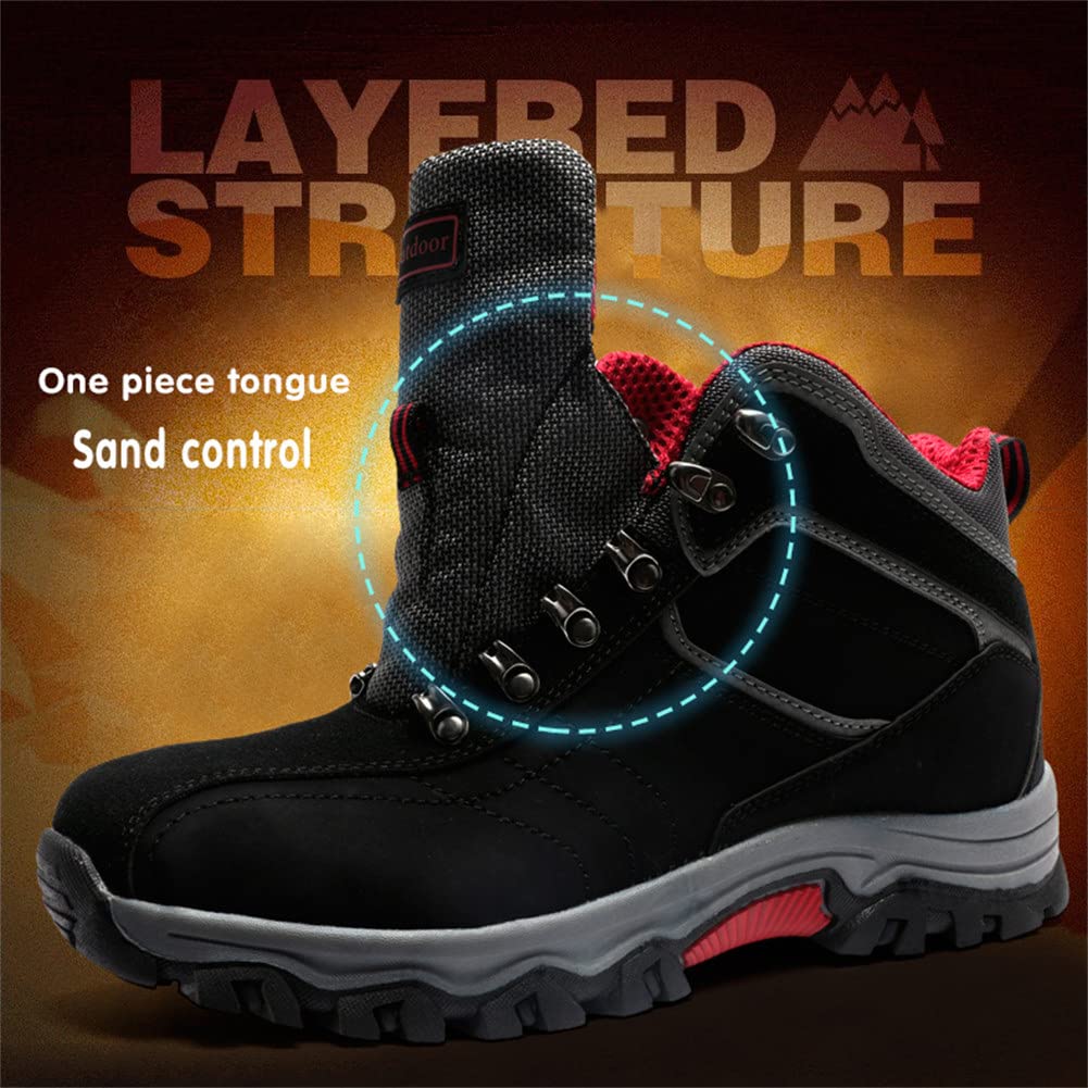 Men's Waterproof Hiking Boots - Lightweight Multi-Terrain Outdoor Shoes with Anti-Slip Lugs & Durable Camouflage Design for Trekking, Camping & Work | Comfortable Ankle Support for All-Day Wear