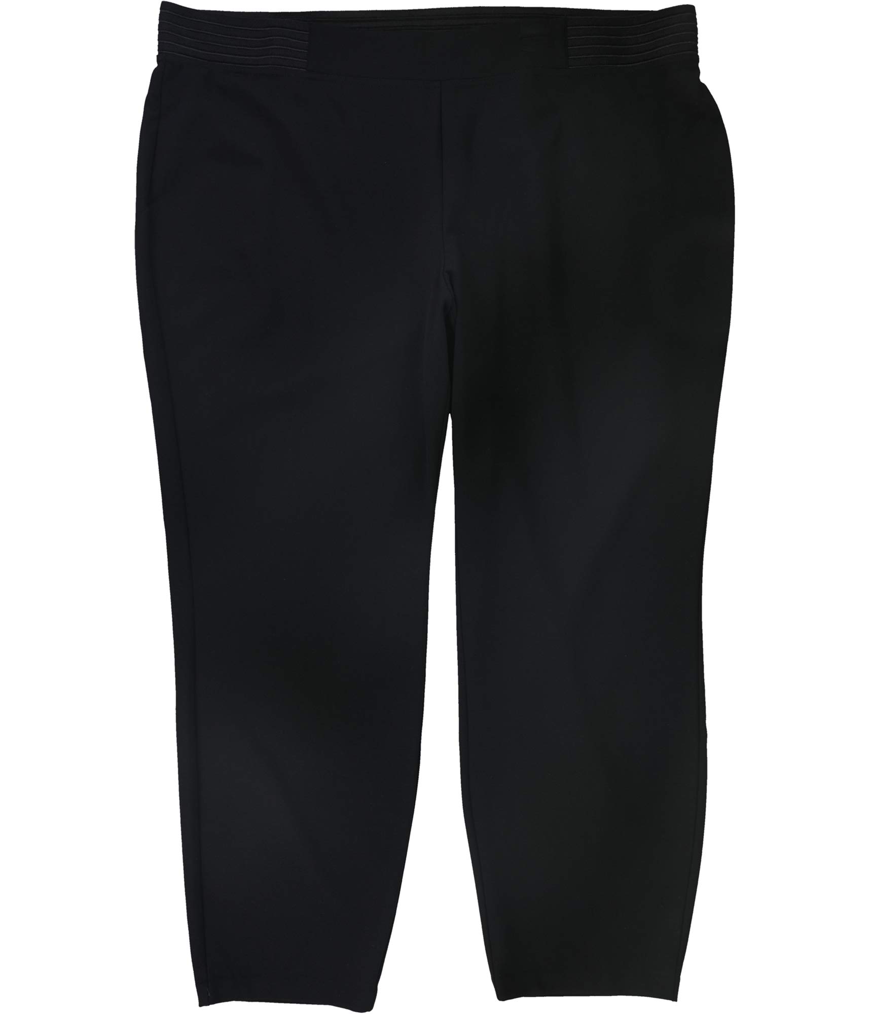 Alfani Women's Plus Size Wide-Waist Casual Lounge Pants - Black 14W | Comfortable Stretchy Yoga Pants for Home, Travel & Relaxation