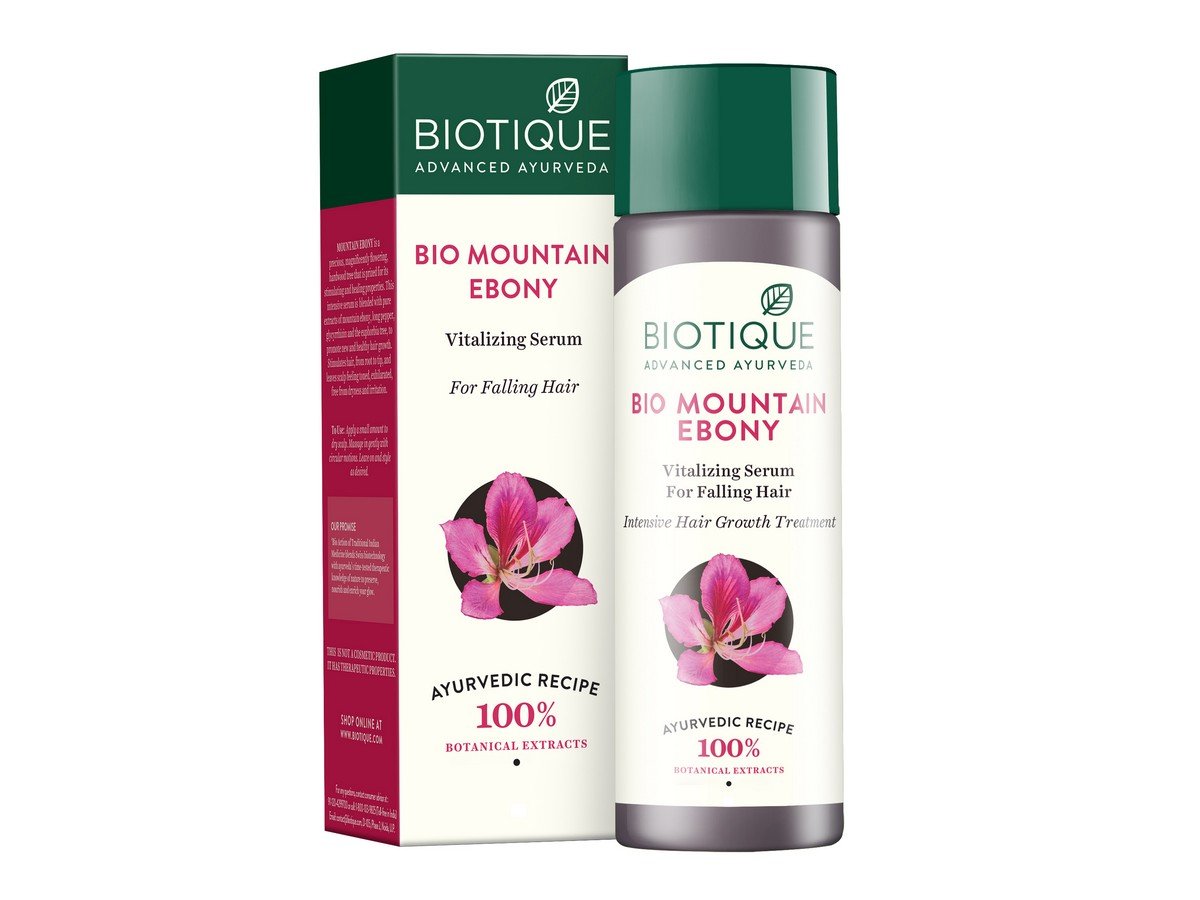 Biotique Bio Walnut Bark Fresh Lift Body Building Shampoo for Fine & Thinning Hair 190ml + Bio Mountain Ebony Hair Growth Serum 120ml - Volumizing Shampoo & Hair Loss Treatment for Thicker, Fuller Hair - Perfect for Daily Hair Care Routine & Scalp Nourishment