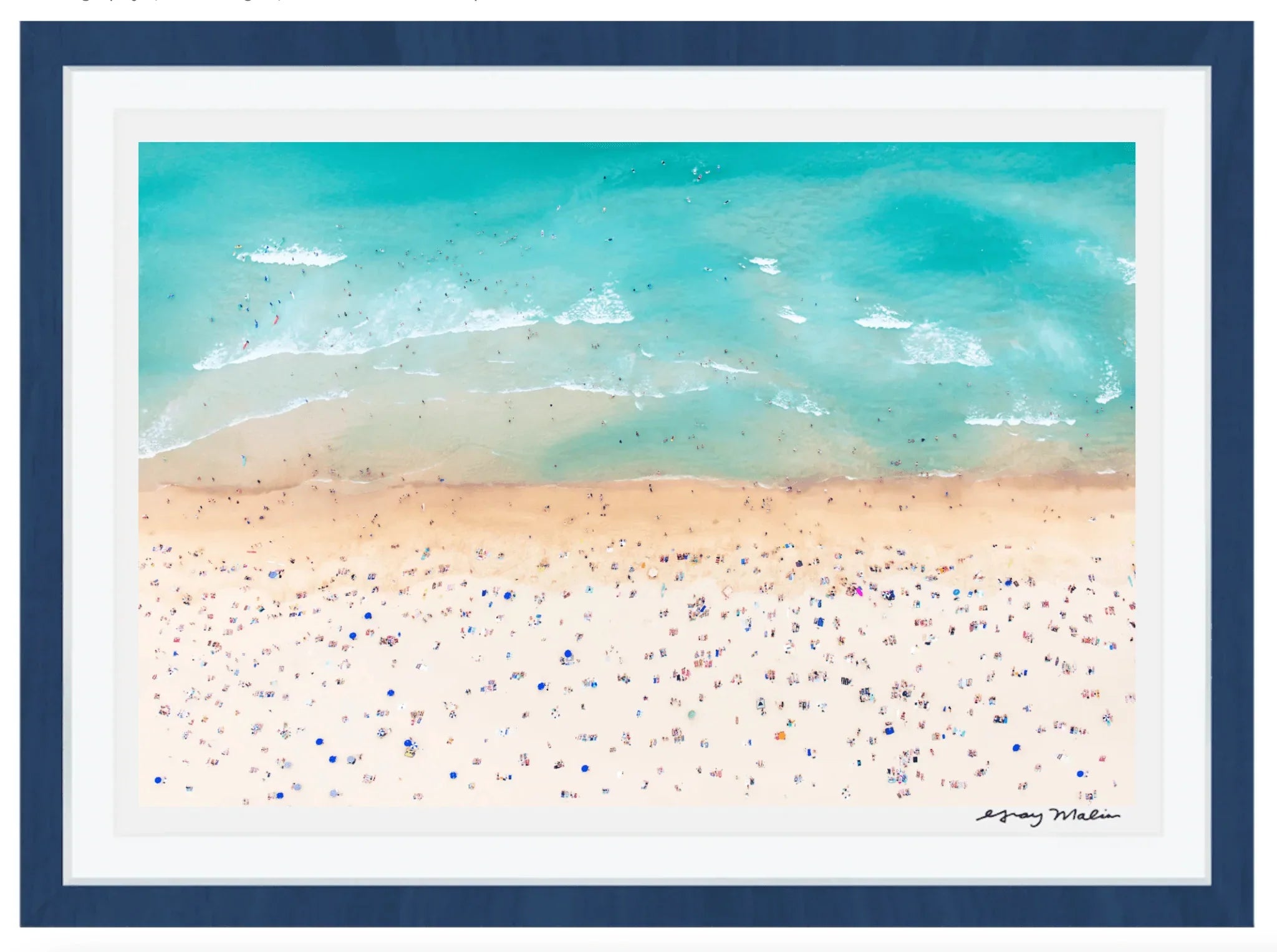 Bondi Beach Landscape Print by Gray Malin - Stunning Coastal Wall Art for Home & Office Decor - Perfect for Living Room, Bedroom, or Beach House