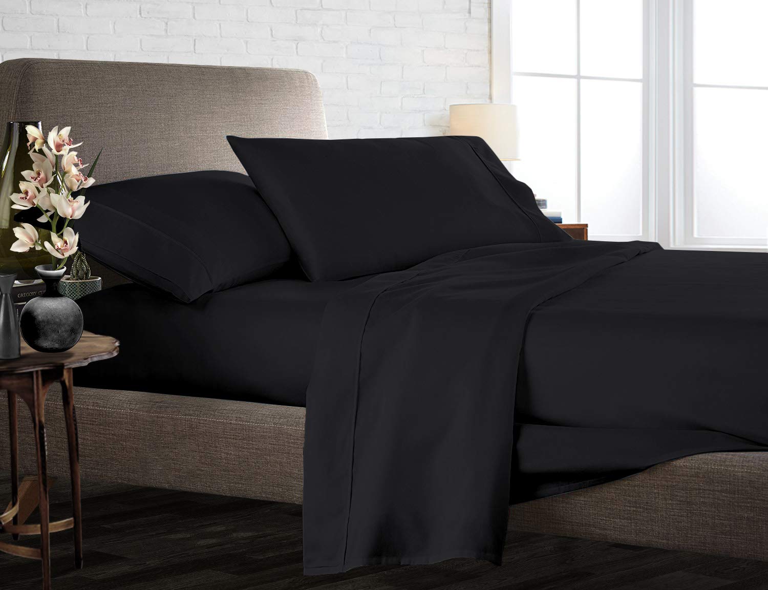 Premium 850-Thread-Count 100% Egyptian Cotton Bed Sheet Set - 4-Piece Twin XL, Deep Pocket Fits Mattress Up to 18