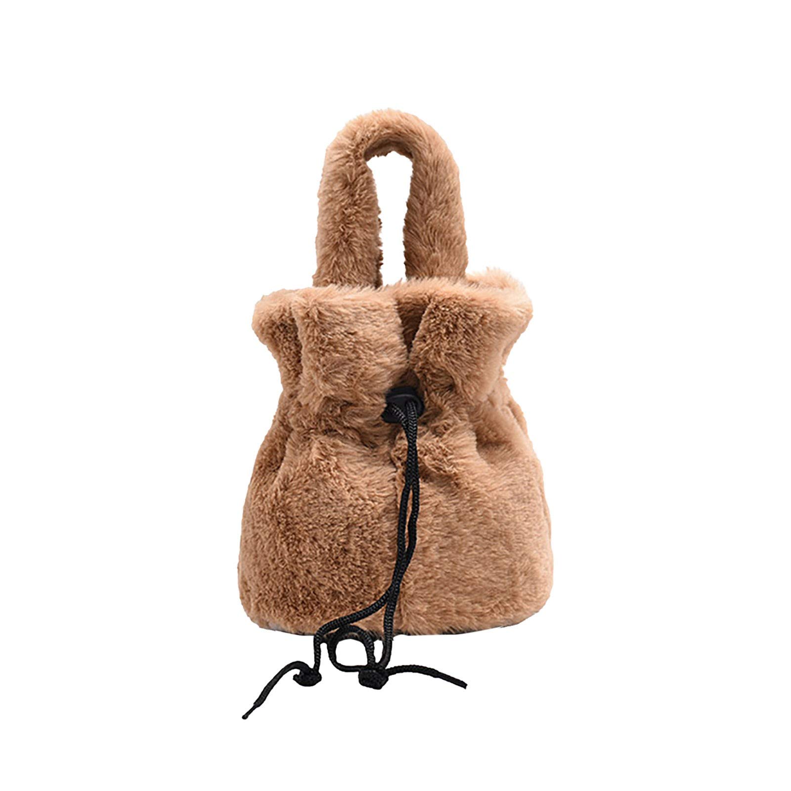 Women's Cute Furry Crossbody Bag - Stylish Shoulder & Beach Bag for Outings