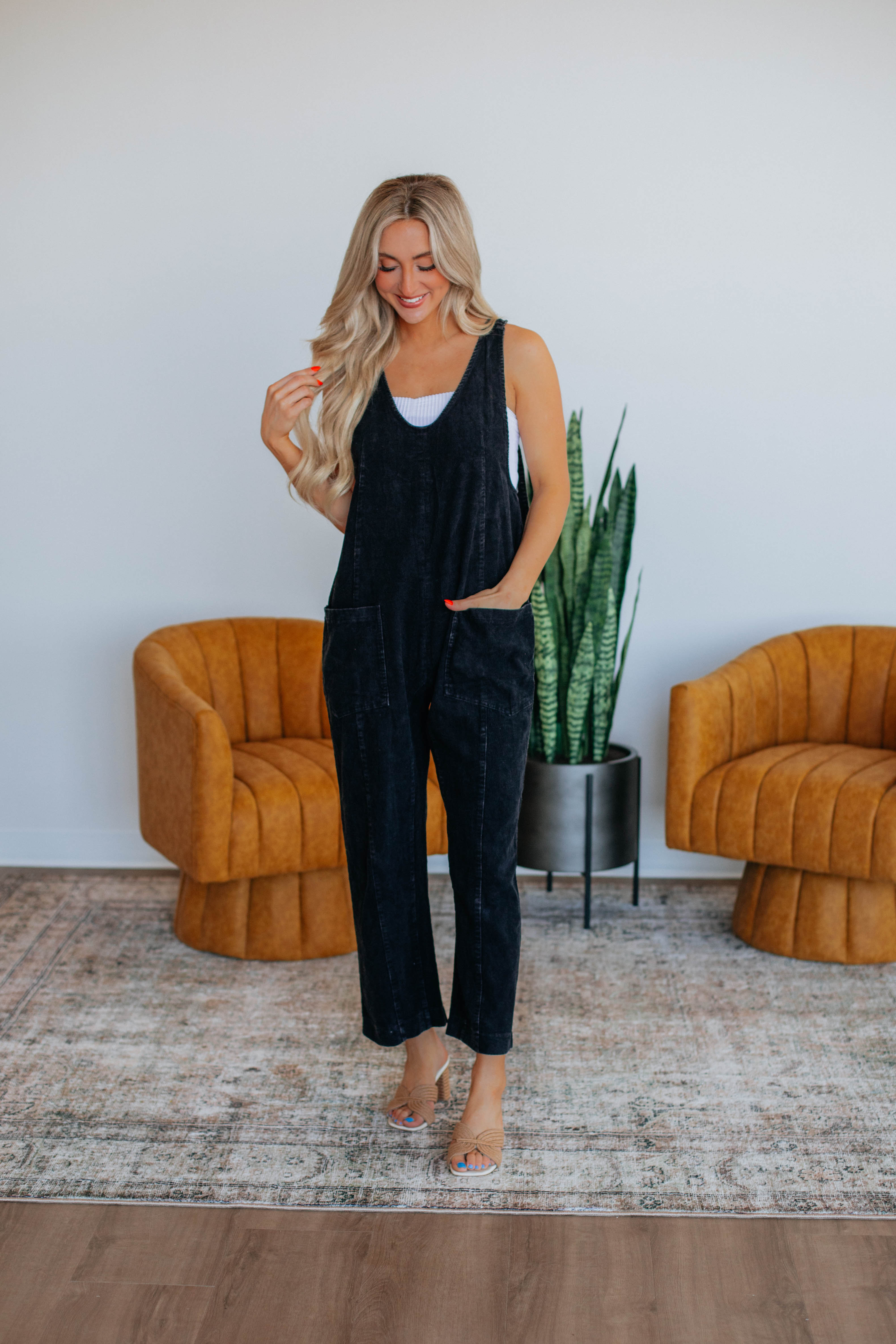 Coleman Corduroy Overalls for Men & Women - Durable Black Denim Bib Overalls - Workwear, Farming, Outdoor Activities