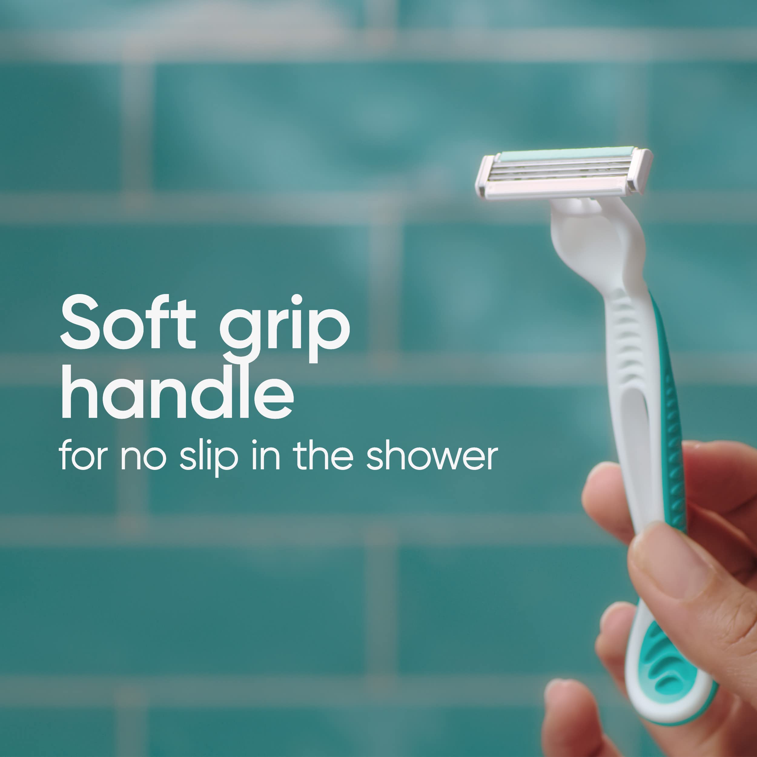 Gillette Venus Simply 3 Sensitive Women's Disposable Razors - Pack of 1 with 4 Blades | Smooth Shaving for Sensitive Skin | Perfect for Travel & Daily Use
