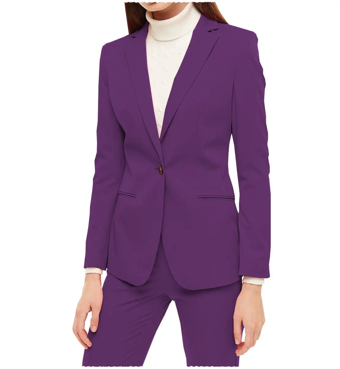 Professional Women's 2-Piece Suit Set with Notch Lapel Blazer & Pants - Office Business Attire, Formal Workwear for Career Women, Job Interviews & Corporate Events
