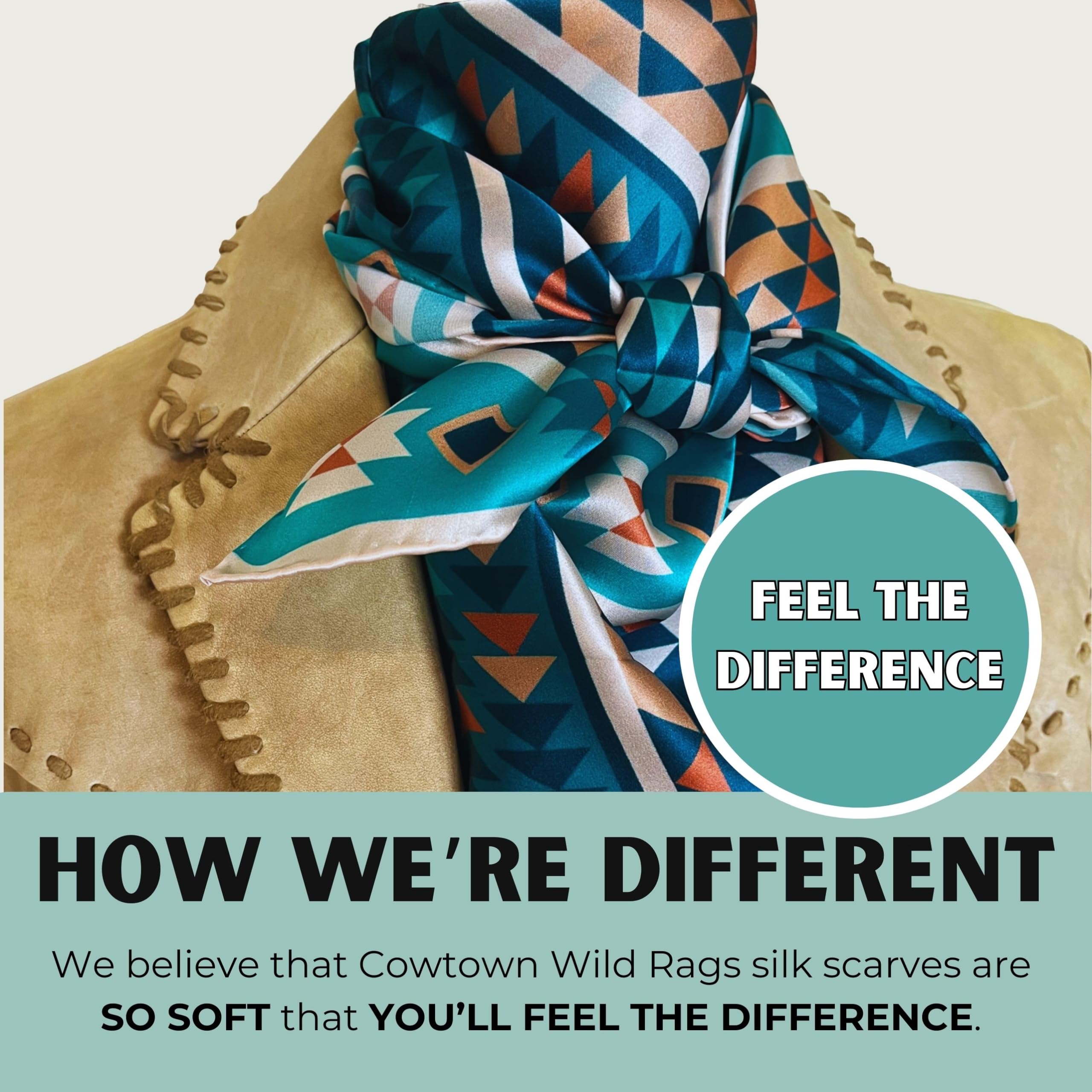 Premium 100% Silk Wild Rags Scarf for Men & Women - Western Cowboy Bandana Neckerchief Fashion Accessory | Perfect for Rodeo, Horse Riding & Outdoor Adventures