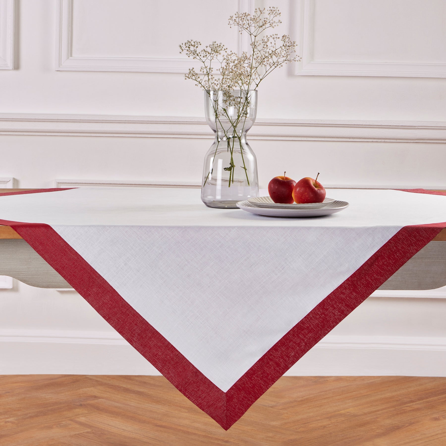 Festive Edge Table Throw - Elegant Holiday Table Runner for Christmas, Thanksgiving & Parties - Perfect for Dining Room Decor & Special Occasions
