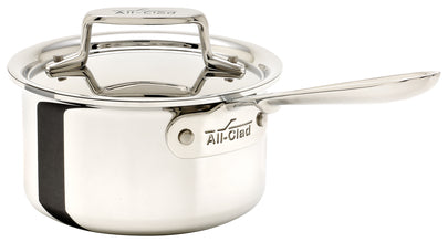 All-Clad D5 1.5 Quart Stainless Steel Sauce Pan with Lid - Premium Cookware for Sauces, Soups & Melting Butter - Perfect for Home Chefs & Professional Kitchens