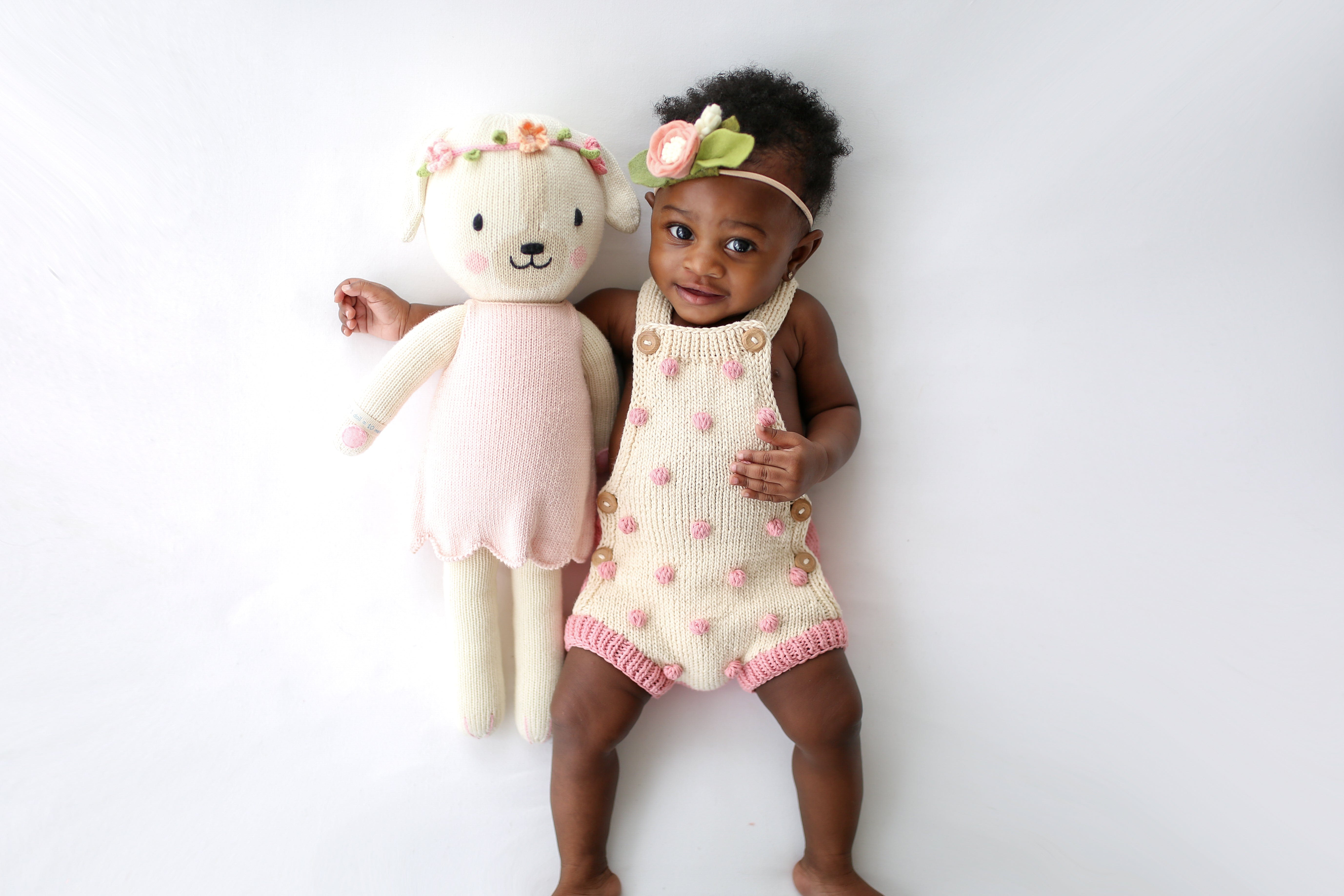 Cuddle+Kind Charlotte the Dog Plush Toy - Handmade Organic Cotton Stuffed Animal for Kids & Adults | Perfect for Gifts, Nursery Decor, and Comfort Companionship