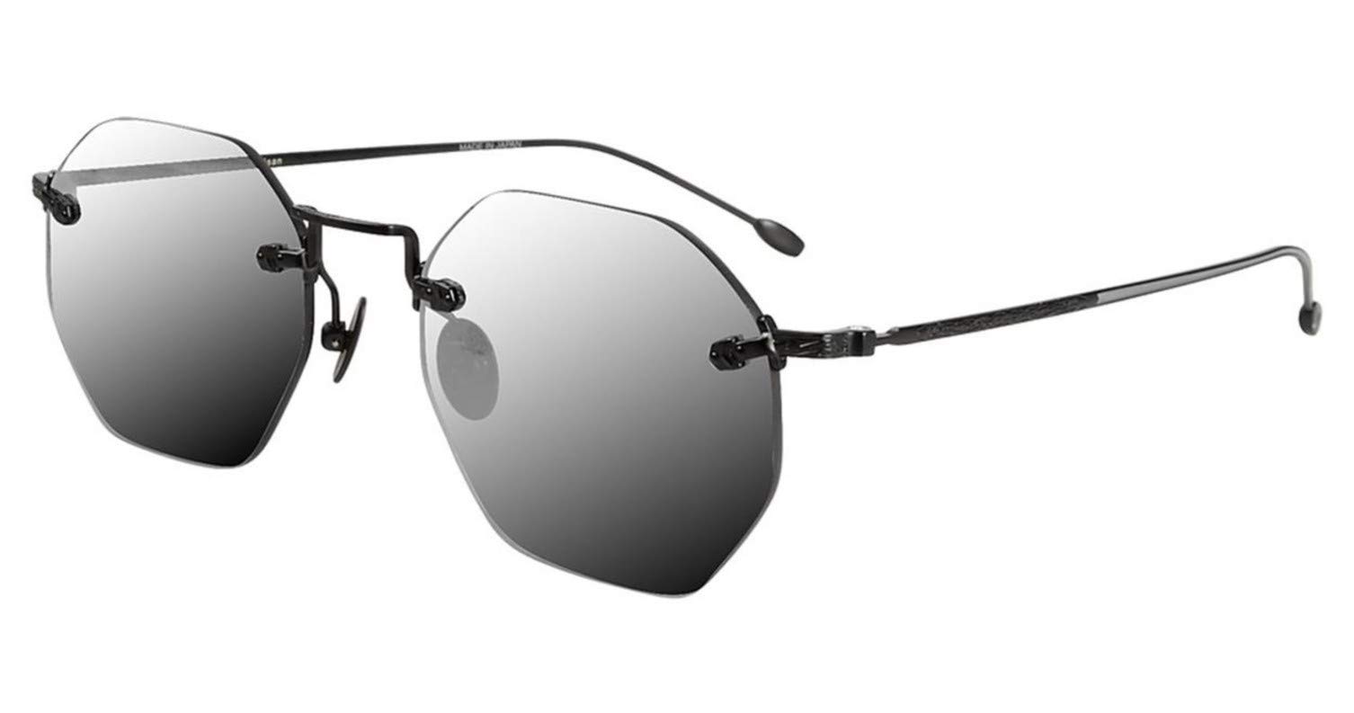 JOHN VARVATOS V 526 Black Sunglasses for Men - Polarized UV Protection Aviator Style Shades - Perfect for Driving, Travel & Outdoor Activities