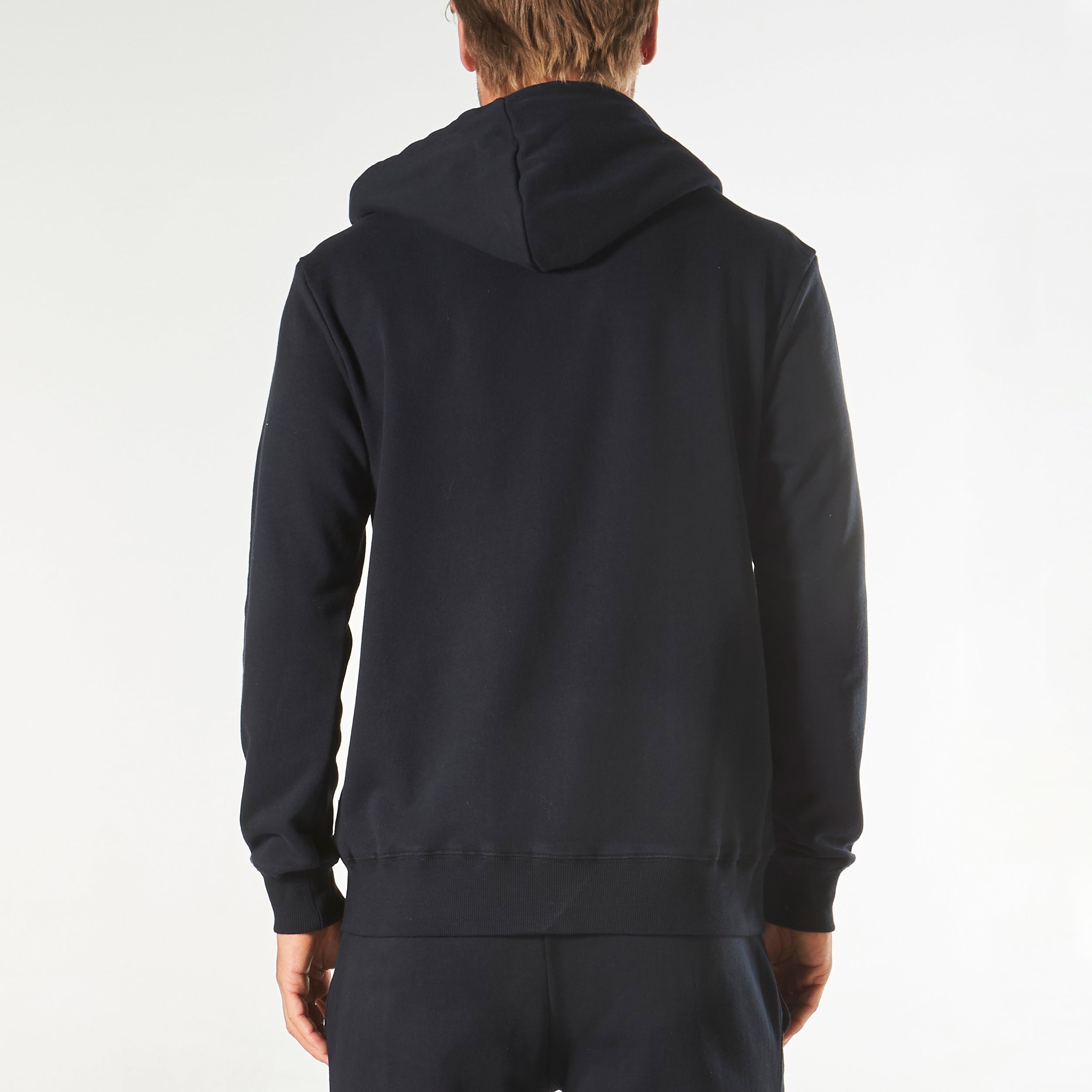 Men's Long Sleeve Lounge Hoodie - Soft Comfortable Pullover Sweatshirt for Relaxing at Home, Casual Wear | Black