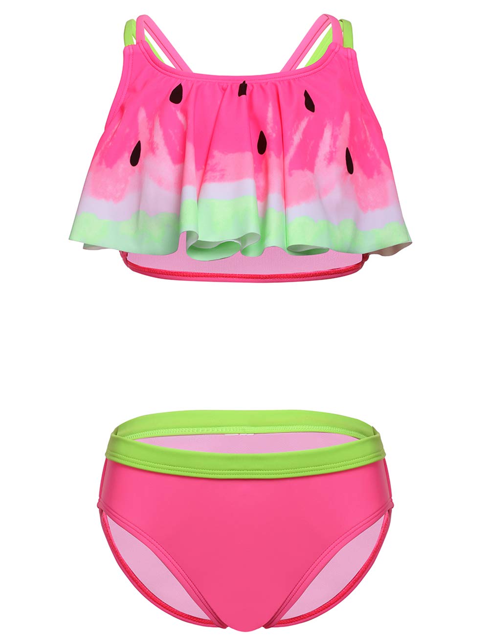 DUSISHAN Girls Two Piece Swimsuit - Flowy Bikini Set for Teen & Junior - Perfect for Beach, Pool & Summer Vacations
