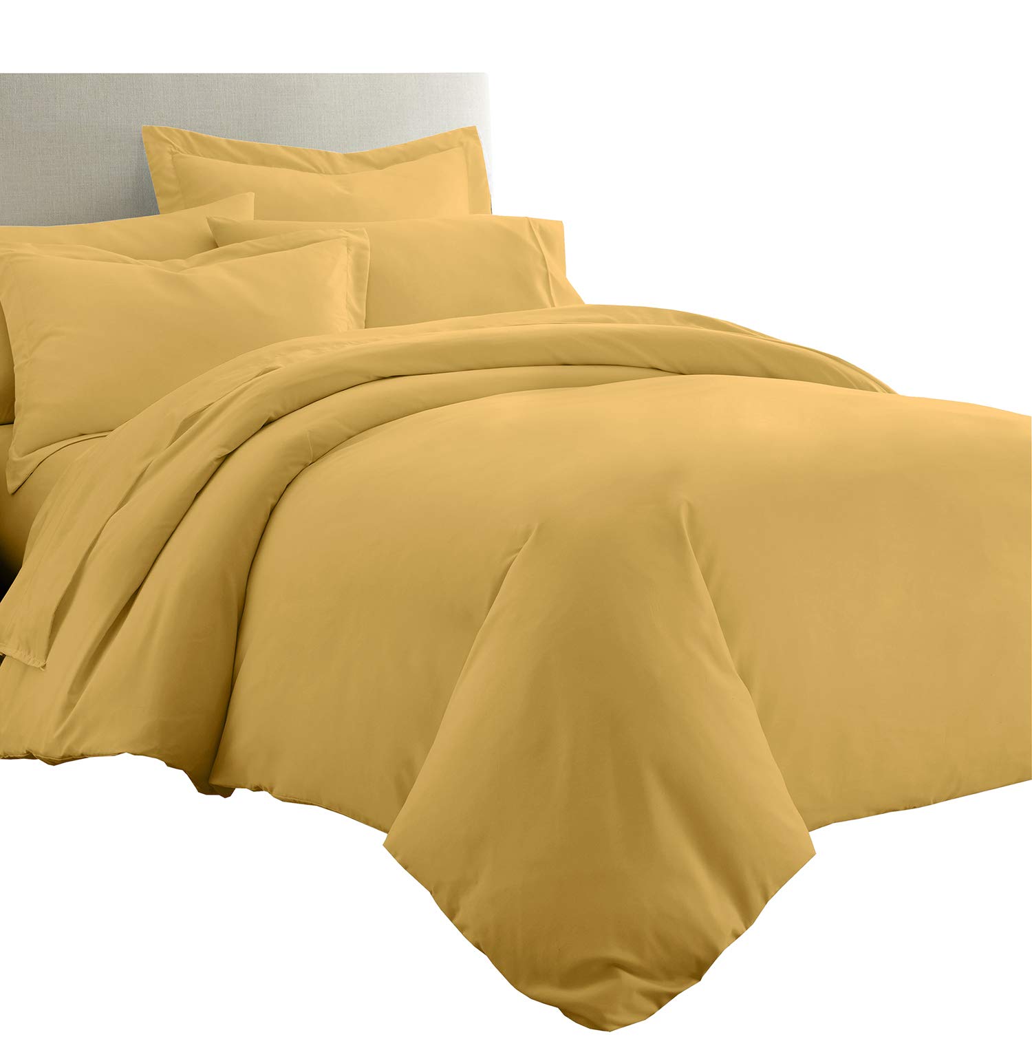 8-Piece 100% Bamboo Bed in a Bag Set - King Size Bamboo Viscose Sheets & Duvet Cover with White Down Alternative Comforter | Ultra-Soft Luxury Bedding for Master Bedroom & Guest Room