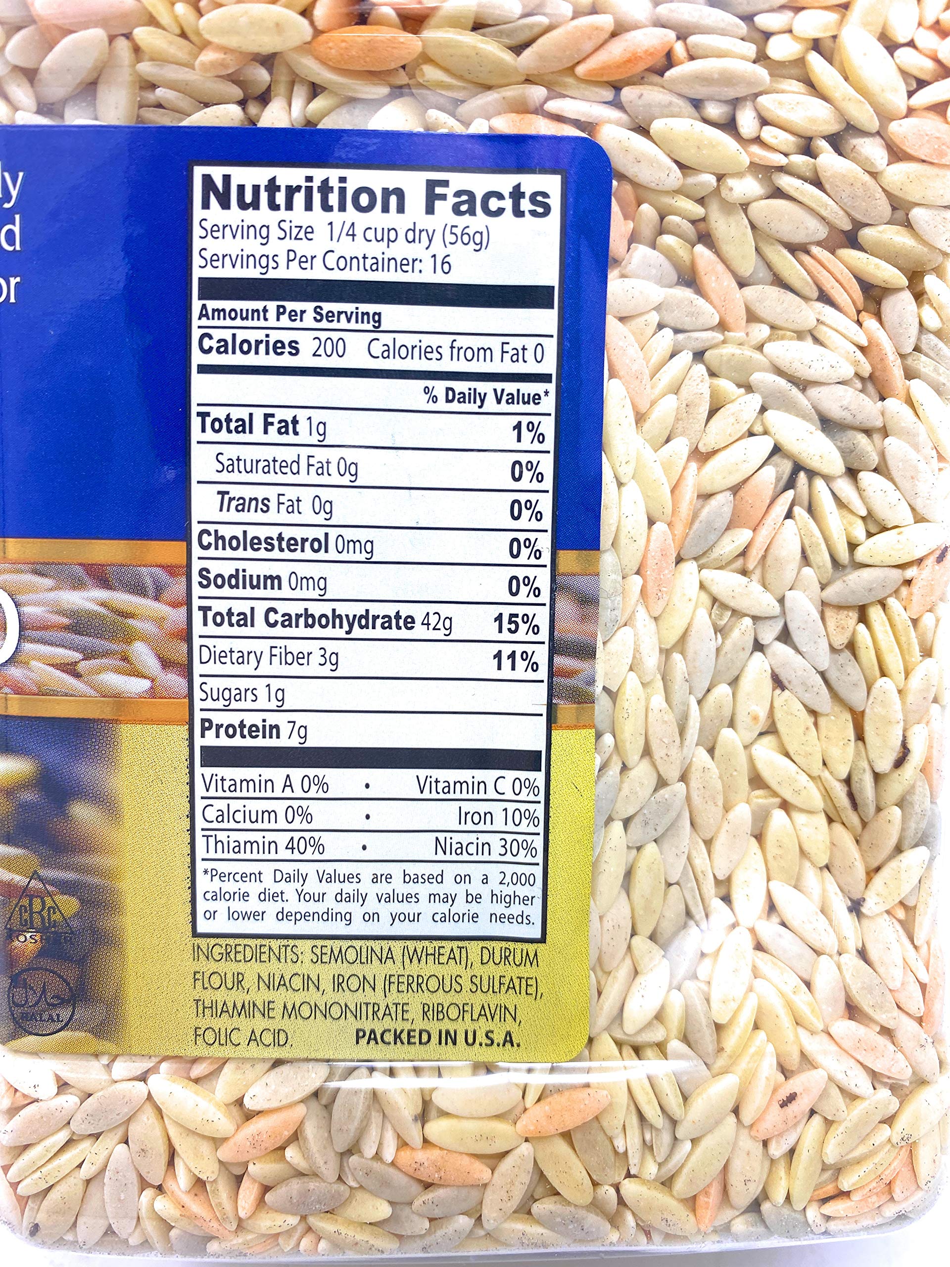 Premium Golden Crown TRI Orzo Pasta - Natural Rice-Shaped Pasta for Soups, Salads & Breakfast Bowls | Quick-Cooking 2lb (32oz) Pack - Perfect for Italian Recipes, Meal Prep & Healthy Family Dinners