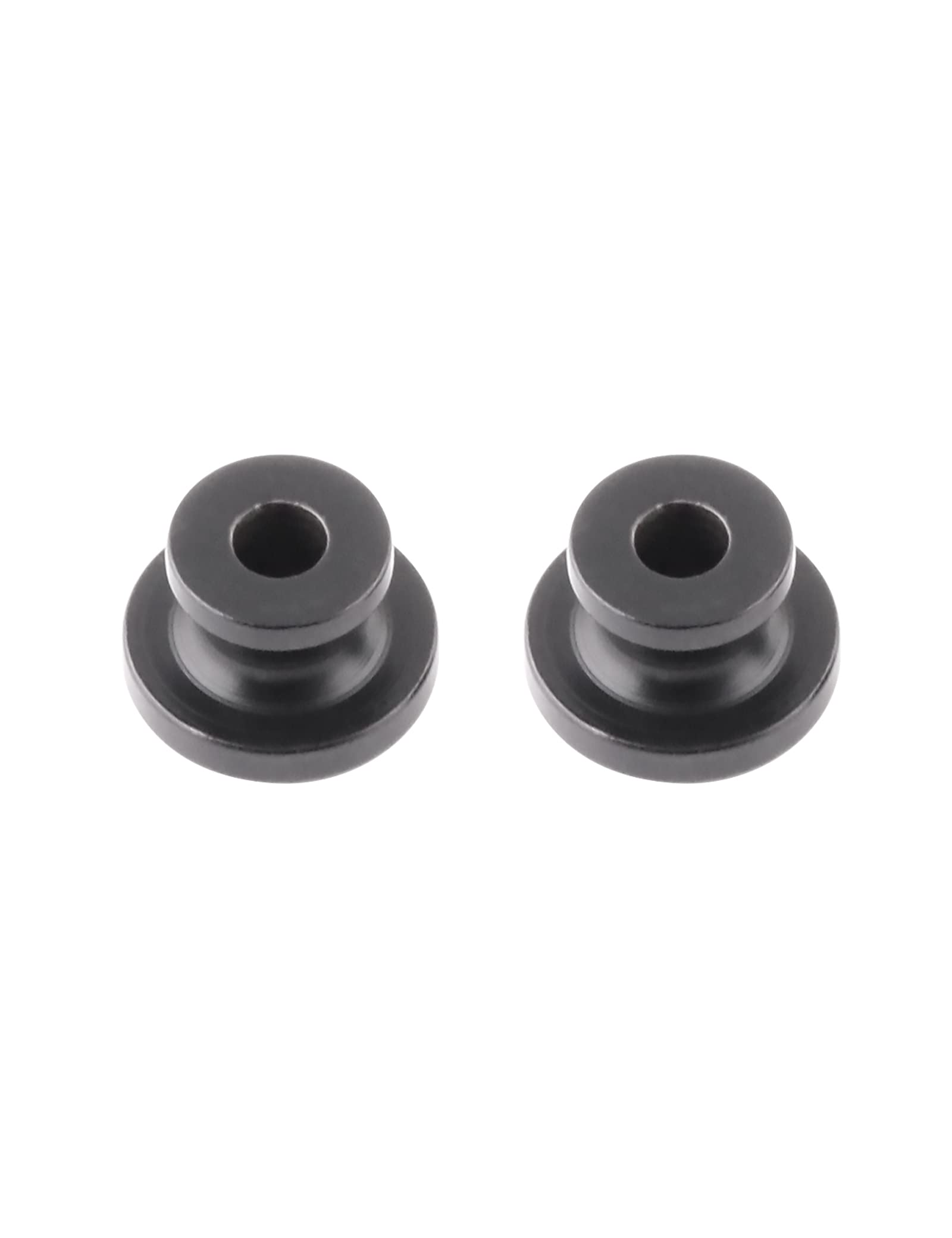 Rubatone Guitar Strap Buttons - 2-Pack Black Mushroom Head Strap Pins for Acoustic, Electric Guitar, Banjo & Ukulele - Secure Instrument Accessories for Live Performances & Studio Sessions