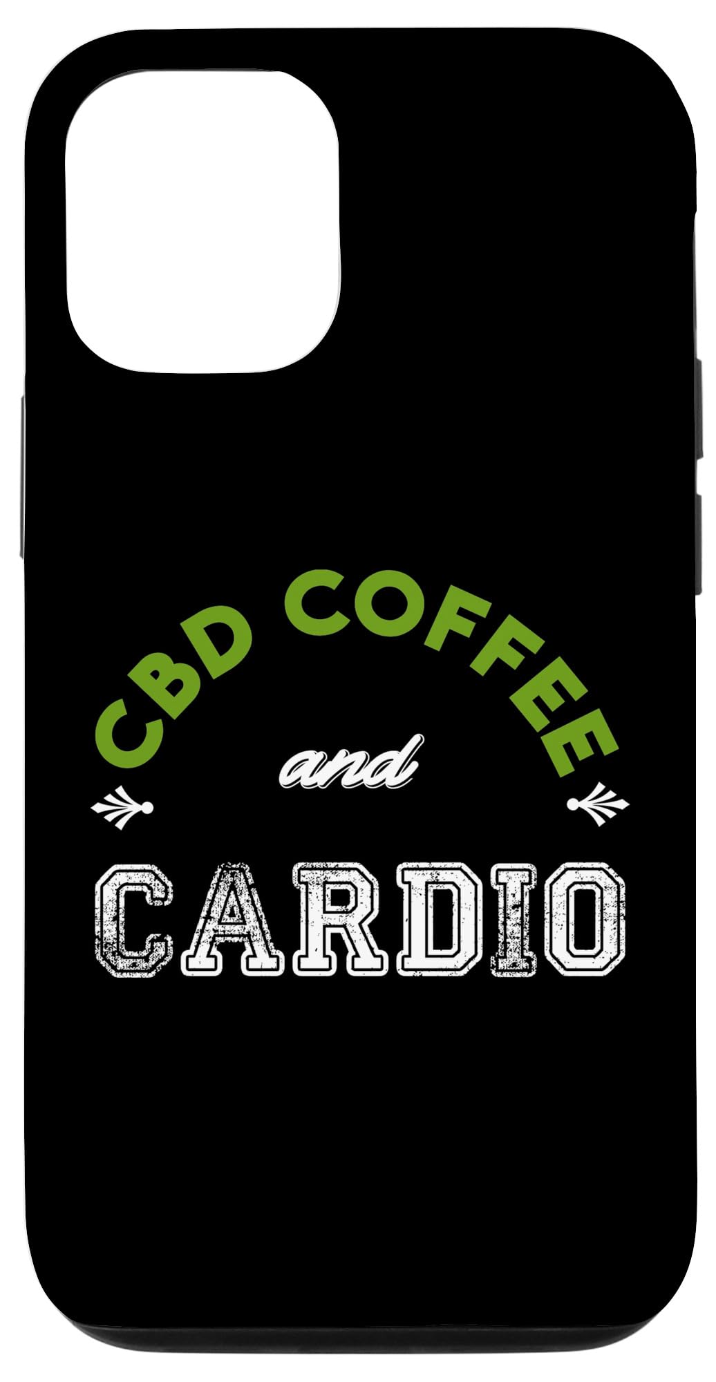 iPhone 12/12 Pro Case with CBD Coffee & Hemp Oil Design - Perfect for Fitness Enthusiasts & Wellness Gifts - Gym, Yoga & Outdoor Activities