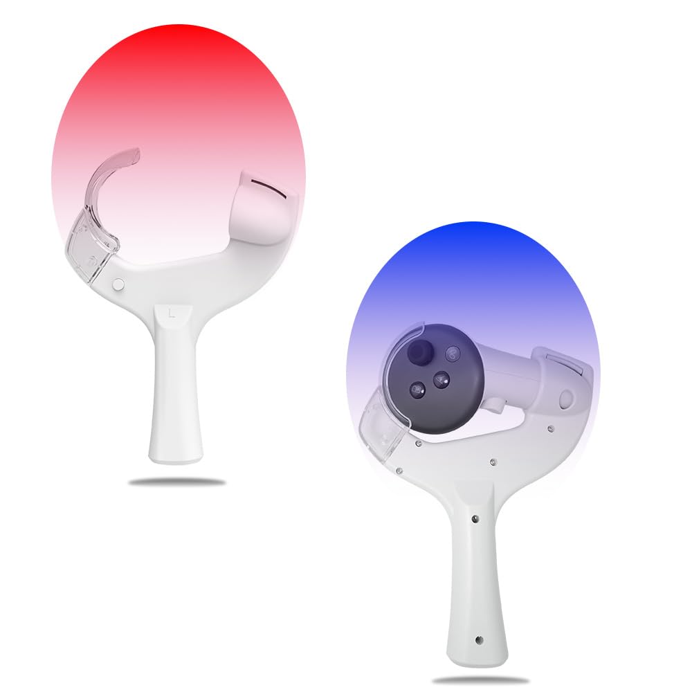 VR Padel Grip Adapter for Meta Quest 3 - Virtual Reality Table Tennis Handle Accessories - Perfect for VR Sports Games & Fitness Training