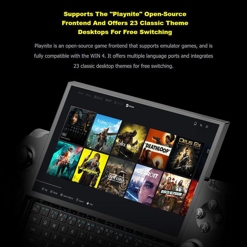 GPD Win 4 2025 Portable Gaming PC - AMD Ryzen 7 8840U & AI9 HX370 Processor - Handheld Console for AAA Games, Emulation & On-the-Go Gaming