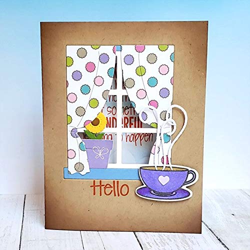 Window Phrases Die Set for Card-Making and Scrapbooking by The Stamps of Life - Windows2Stamp Die Cuts for DIY Craft Projects and Handmade Greeting Cards