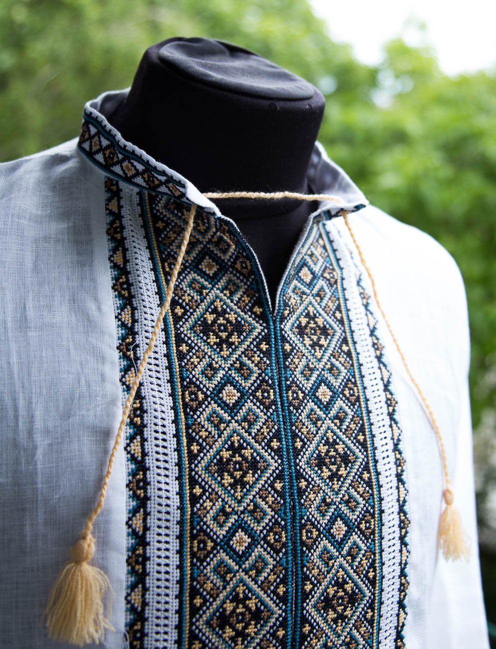 Authentic Ukrainian Handmade Embroidered Linen Shirt for Men - Traditional Vyshyvanka Folk Costume | Perfect for Cultural Events, Weddings & Ethnic Fashion