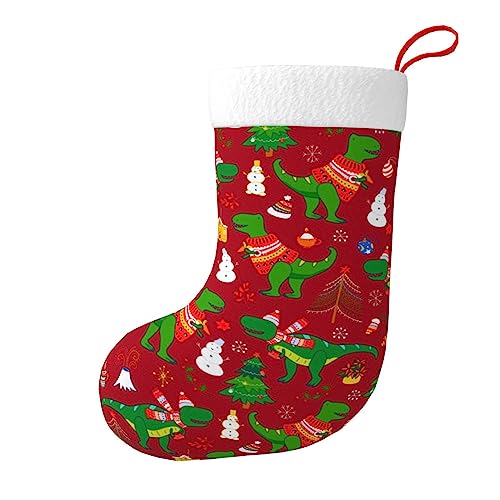 Cute Red Christmas Dinosaur