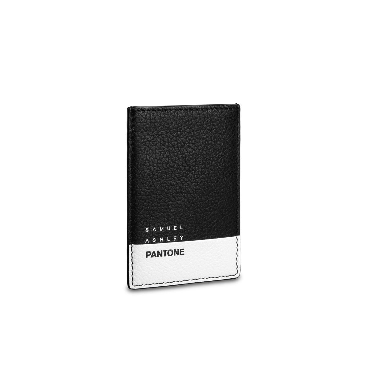 Premium Samuel Ashley x Pantone Genuine Leather Card Holder - Slim RFID Blocking Wallet for Men & Women - Perfect for Travel, Business & Everyday Use