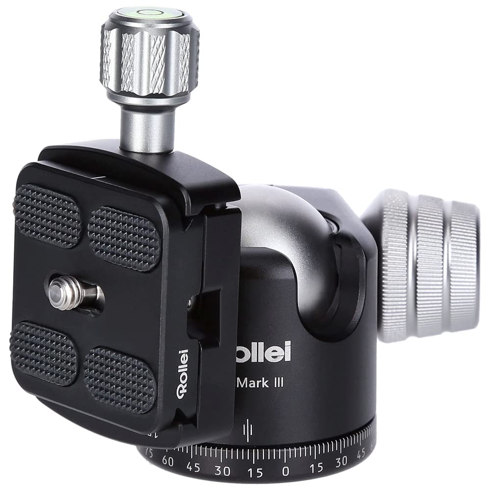 Rollei T3S Mark III 22970 Professional 360° Camera Tripod with Ball Head - 14kg Load Capacity, Friction Control, Panorama Scale & Dual Spirit Levels | Arca Swiss Compatible Quick Release Plate | Perfect for Landscape, Architecture & Travel Photography