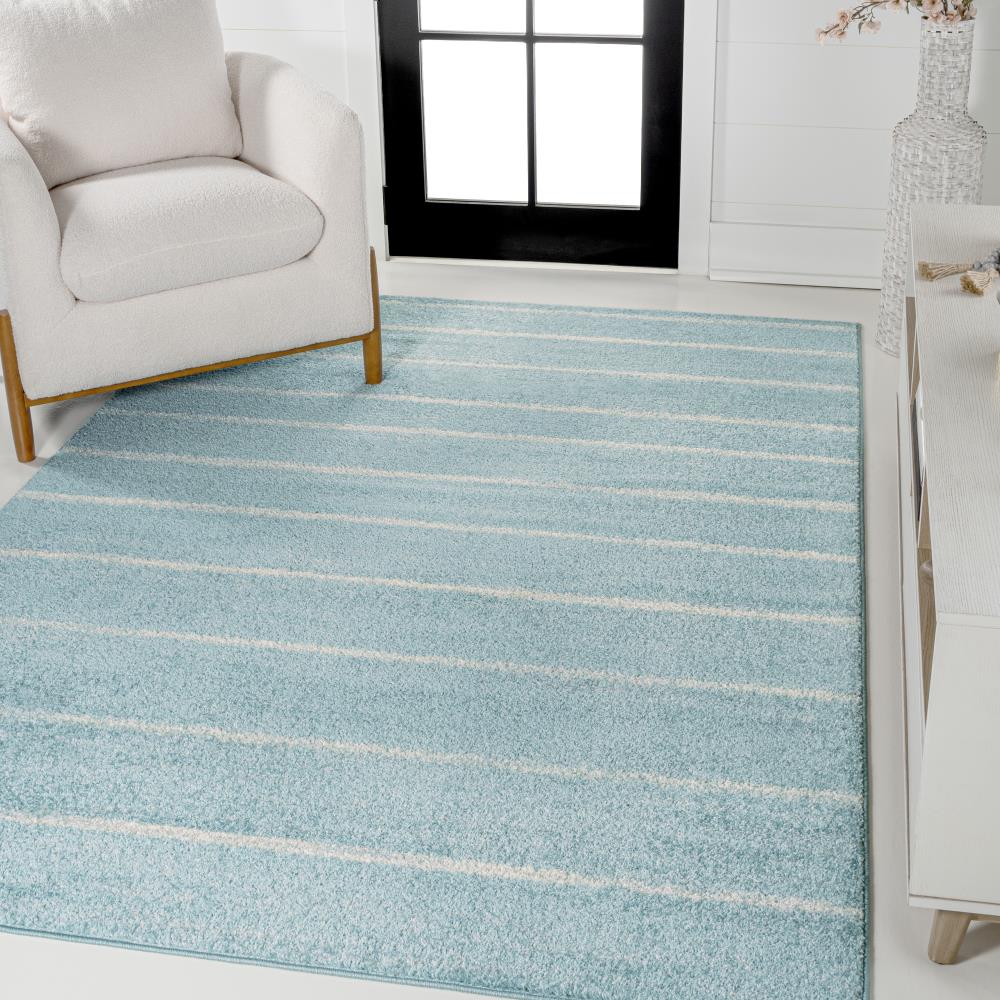 Williamsburg Minimalist Stripe Area Rug - Soft Modern Wool Carpet for Living Room, Bedroom & Office - Neutral Home Decor Rug