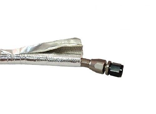 High-Temperature Heat Reflective Sleeve Adhesive - 3/8 Inch Diameter x 4 Feet Long for Automotive, HVAC, and Industrial Pipe Insulation