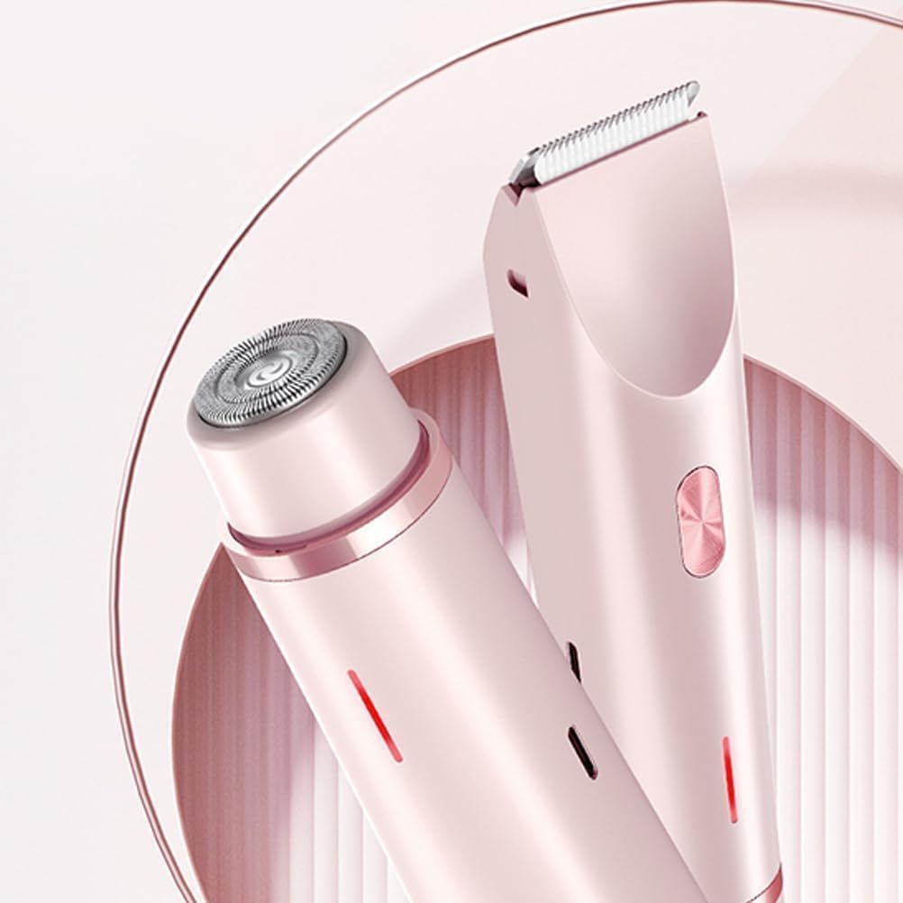 Reshline 2-in-1 Electric Hair Trimmer & Shaver for Women - Wet & Dry Use with Replacement Blades - Pink Ladies Shaver for Smooth Legs, Underarms & Bikini Area - Perfect for Travel, Gym & Home Use