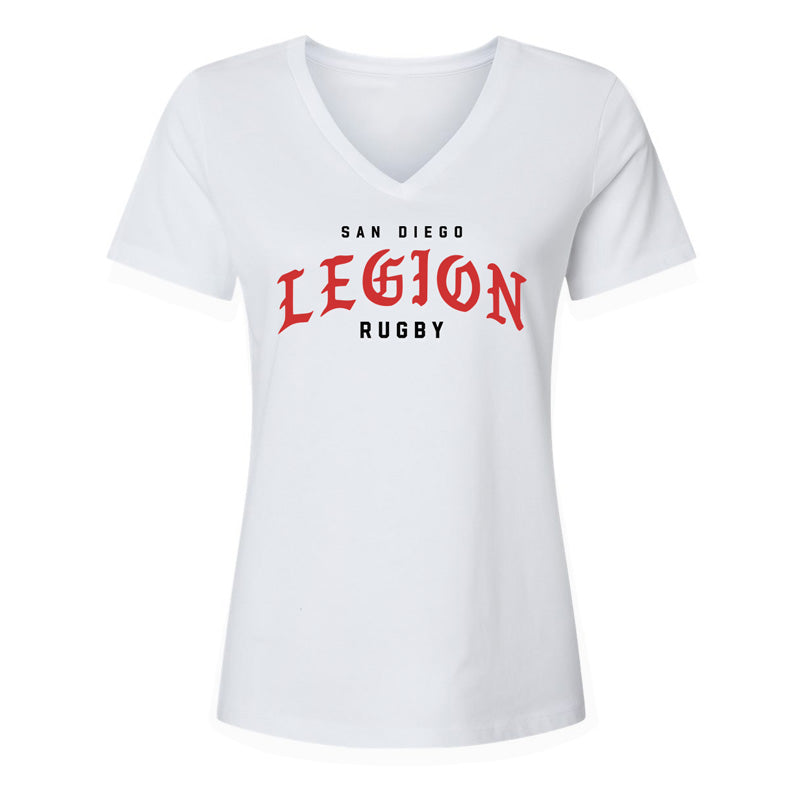 SD Legion Old Town Women's V-Neck T-Shirt - Soft Cotton Casual Tee for Everyday Wear | Perfect for Work, Outings & Relaxing