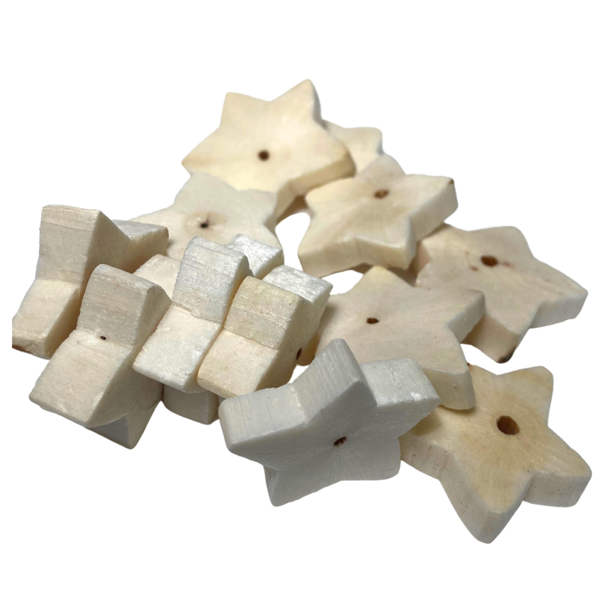 Bonka Bird Toys 3394 Pk12 - Natural Sola Star Chip Foot Talon Craft Parrot Toy for Conures & Parakeets - Perfect for Foraging, Chewing & Playtime Enrichment