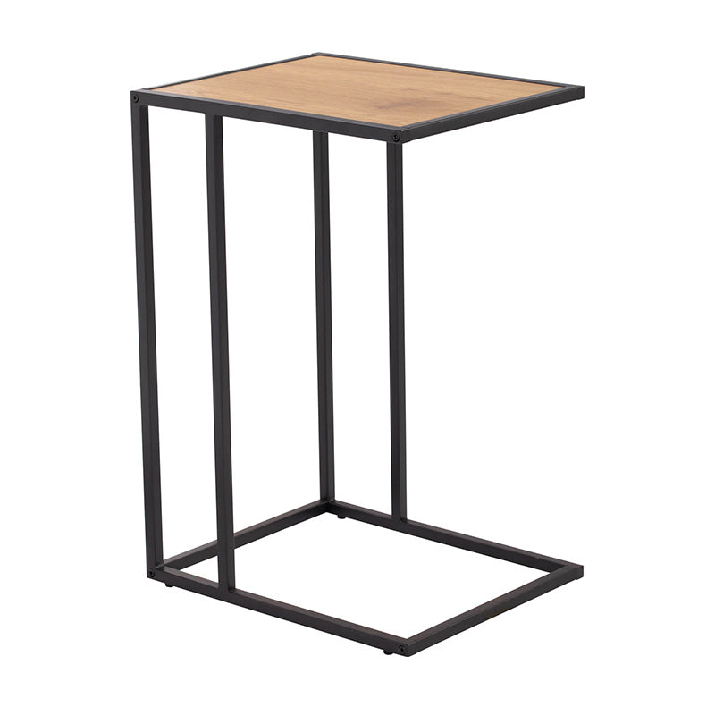 BRADFORD Adjustable Laptop Table Stand - Natural Wood & Black Finish - Portable Desk for Home Office, Bed, Couch & Outdoor Use