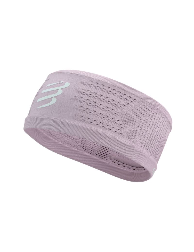 Compressport Unisex Headband On/Off - Sweat-Wicking Sports Headband for Running, Cycling & Fitness - Adjustable & Breathable (Roseate)