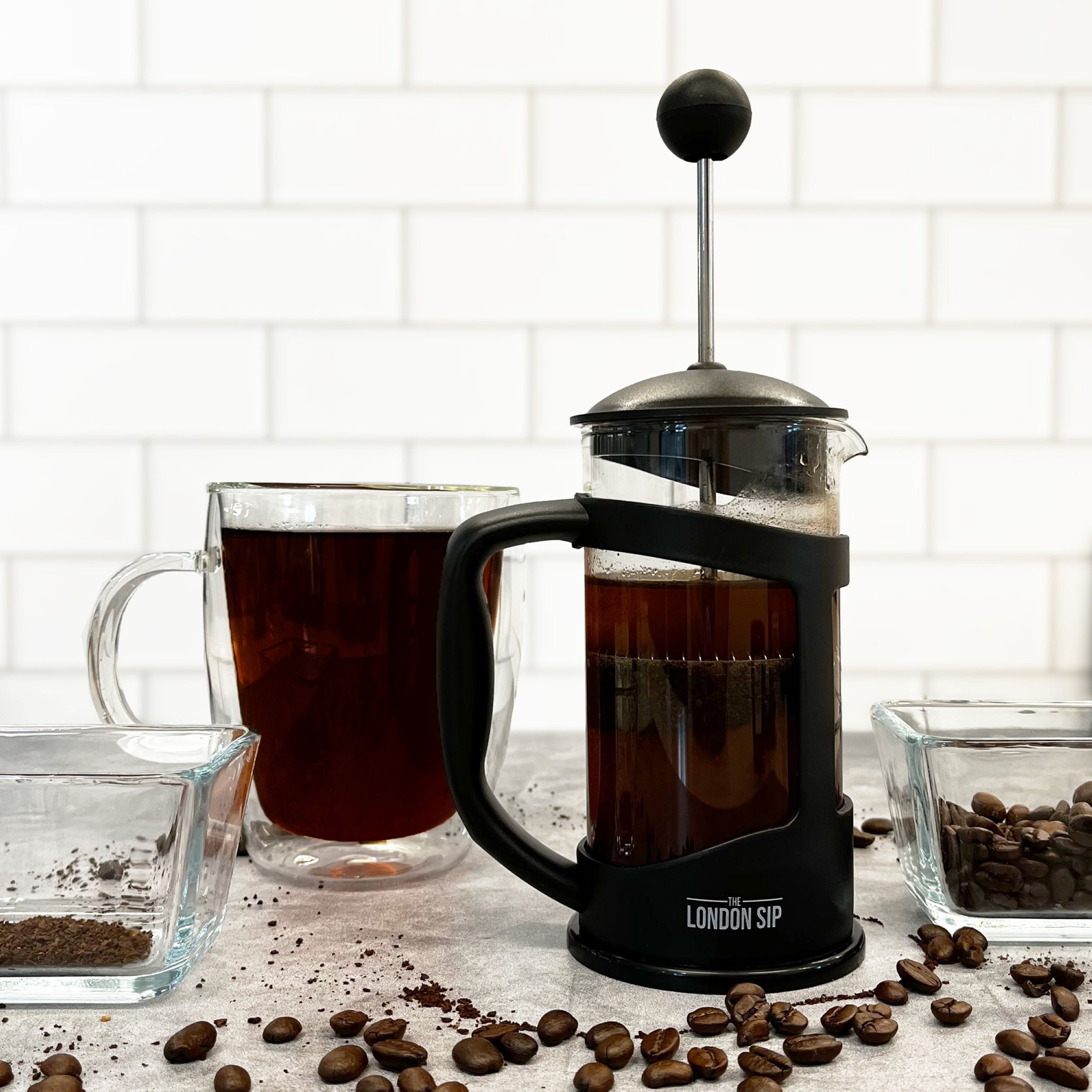 Premium French Press Coffee Maker - 34oz Stainless Steel Immersion Brewer for Rich, Bold Coffee - Perfect for Home, Office & Camping Use