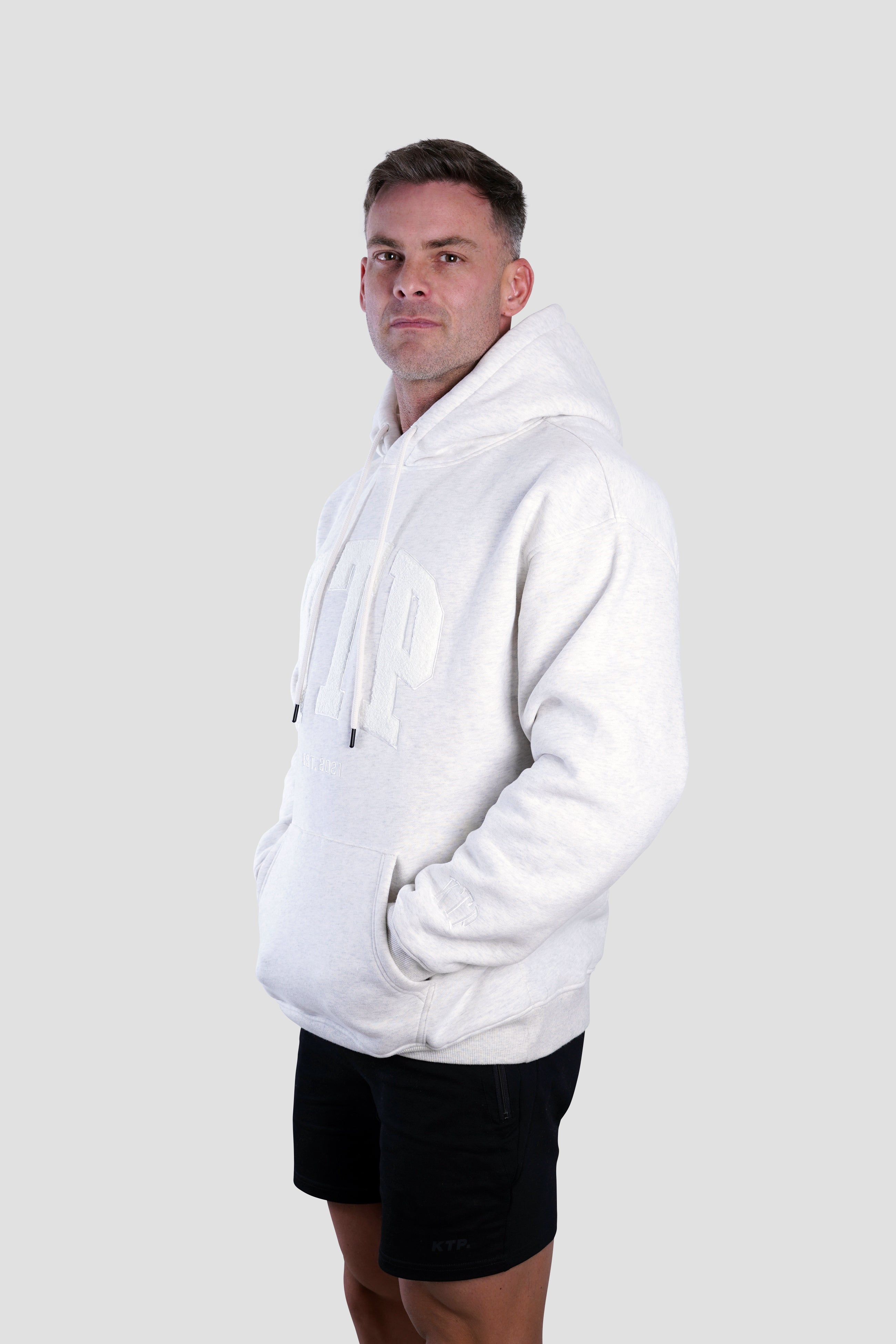 Men's Light Grey Hoodie - Soft & Comfortable Pullover Sweatshirt for Casual Wear, Gym, and Outdoor Activities