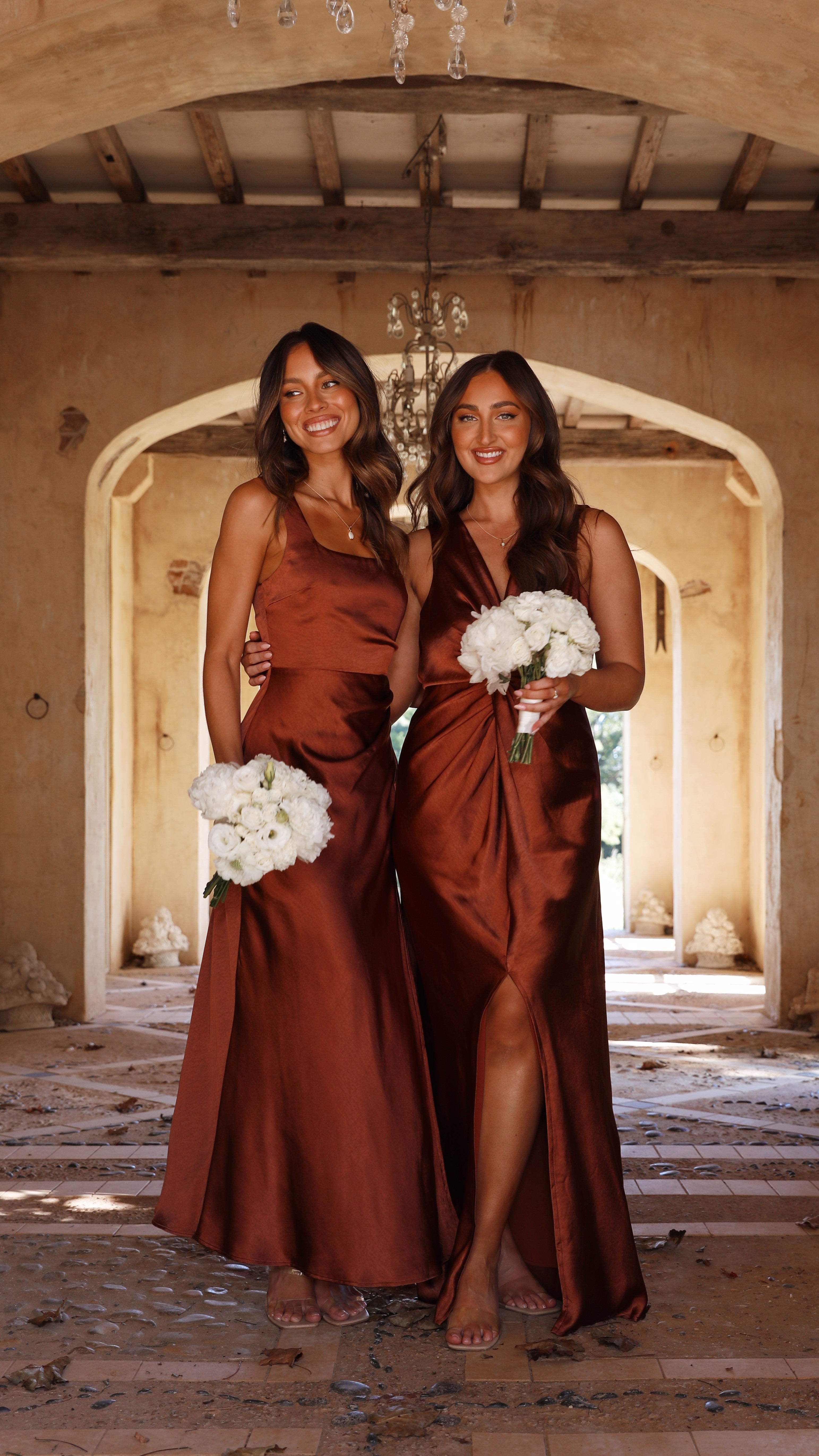 Alaria Maxi Dress in Rust - Flowy Long Summer Dress for Women, Perfect for Beach, Vacation, and Casual Outings