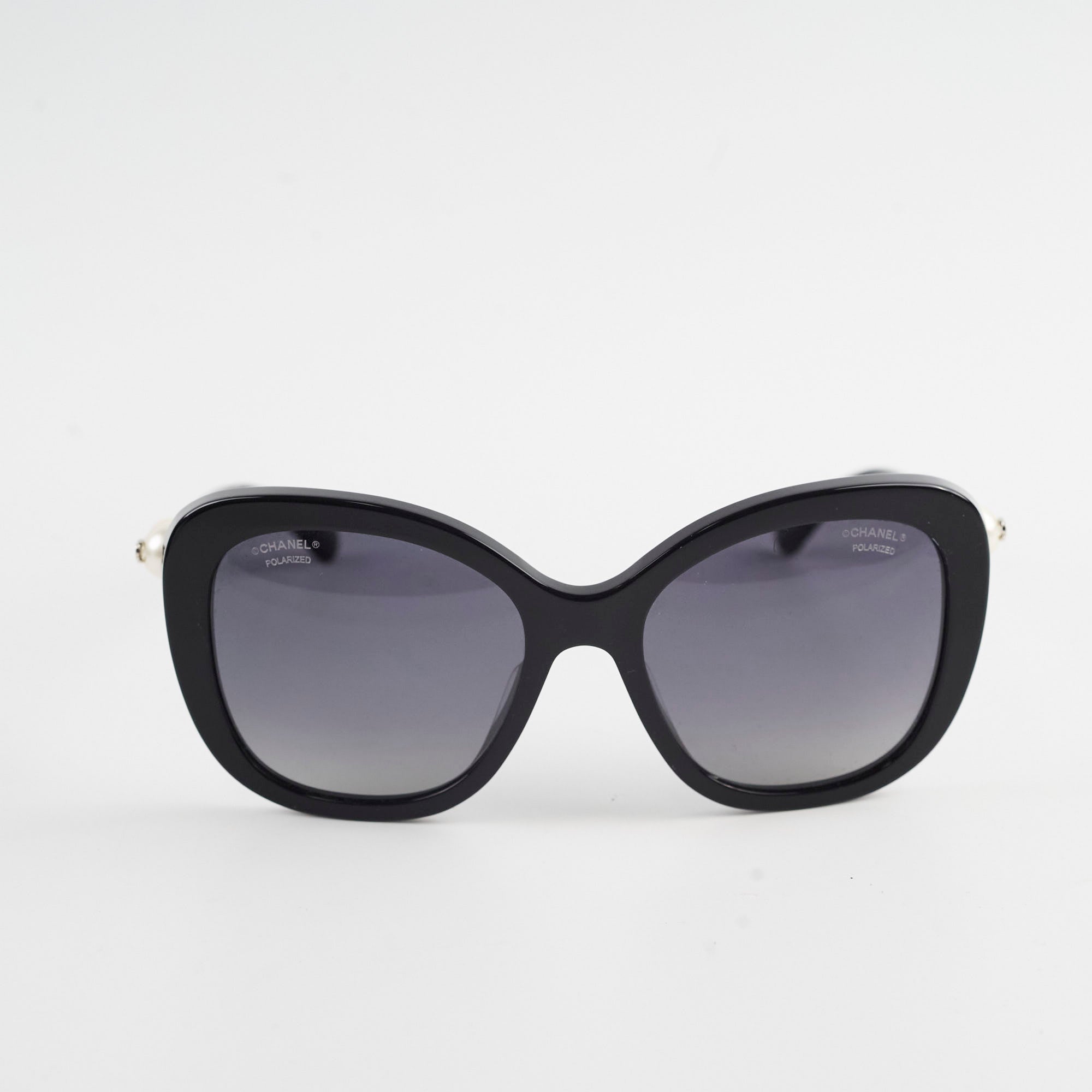 Chanel Square Sunglasses with Pearly Temple - Luxury Fashion Sunglasses for Women - Perfect for Beach, Travel & Everyday Style